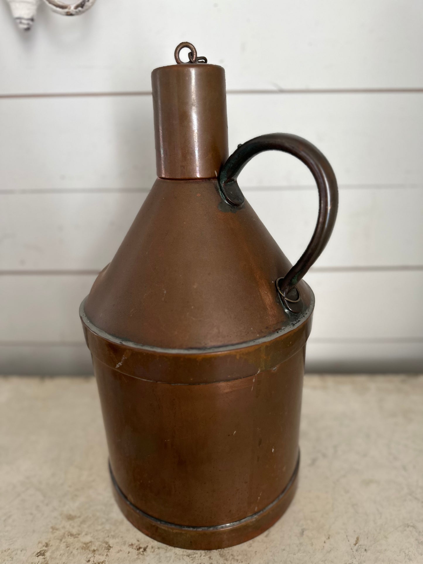 Copper Milk Jug with lid - solid copper heavy gauge