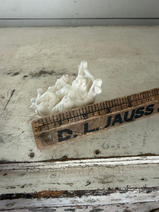 Vintage Atlantic Mold Unpainted Bisque Ceramic Nativity Figurine Baby Jesus