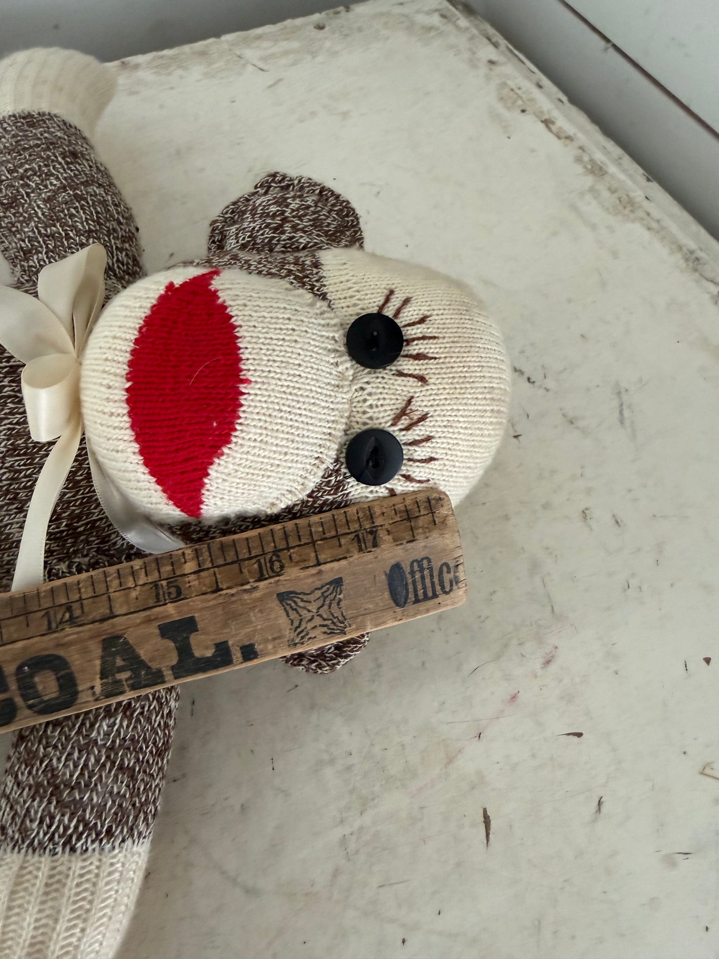 Vintage sock monkey doll