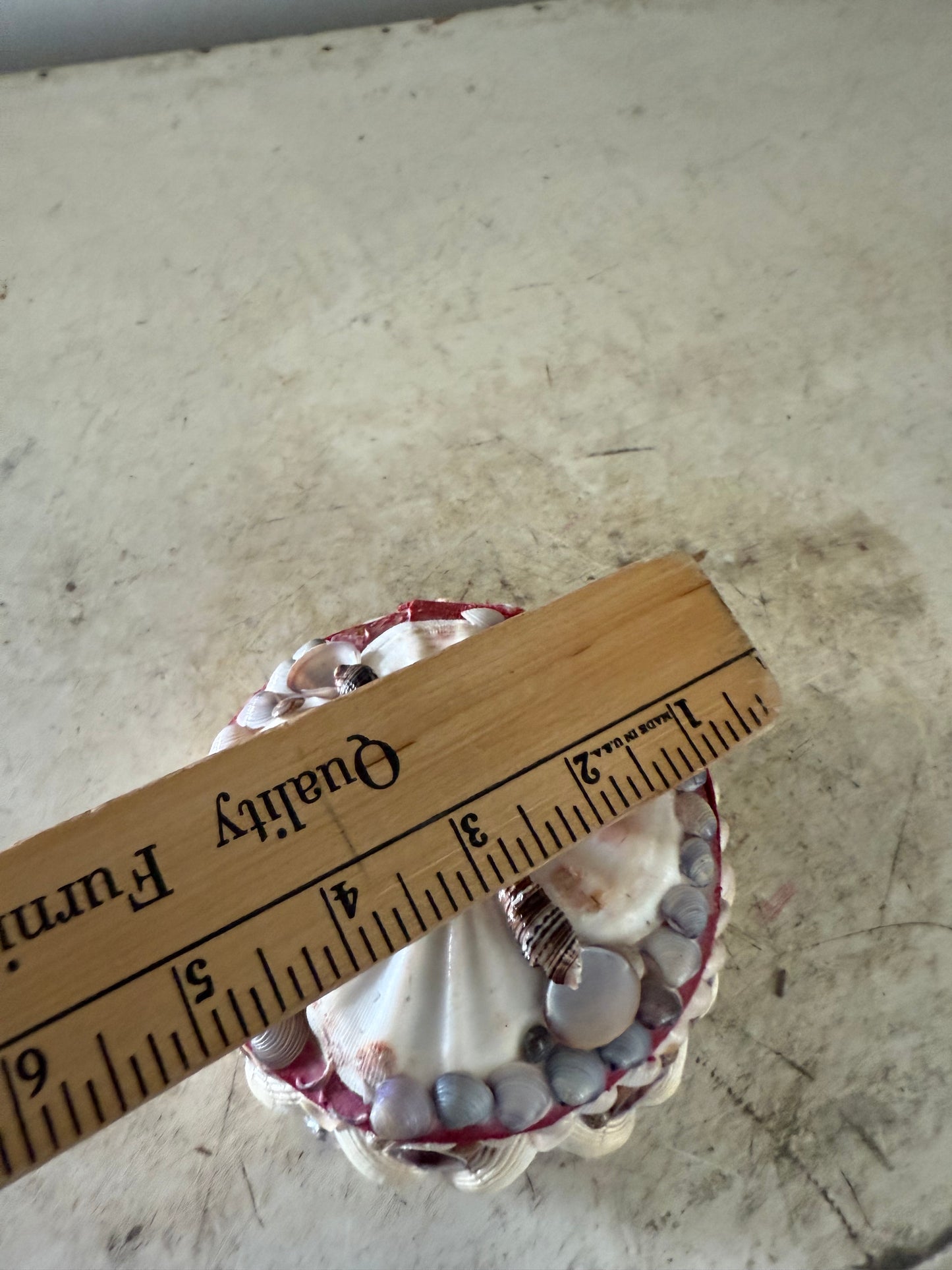 Vintage Shabby Sea Shell Trinket Box
