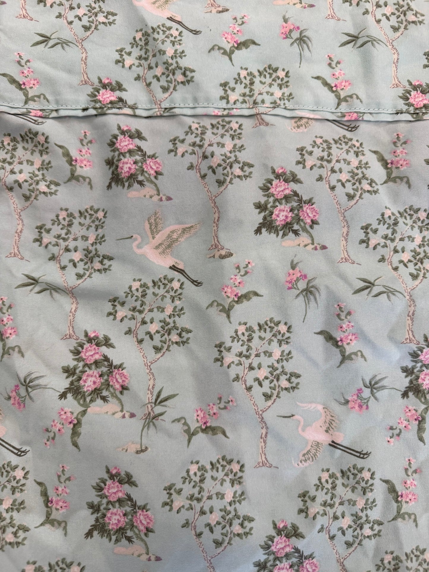 Chinoiserie style flat sheet full