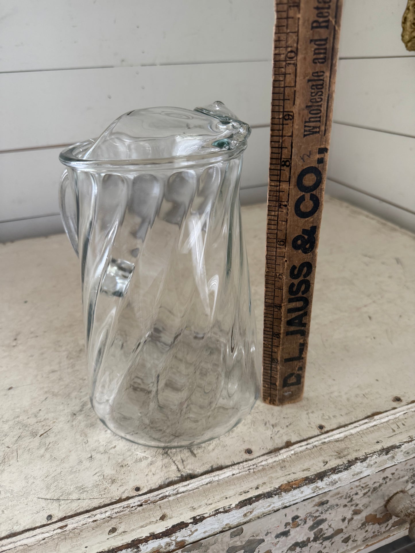 Vintage Indiana Swirl Glass Pitcher