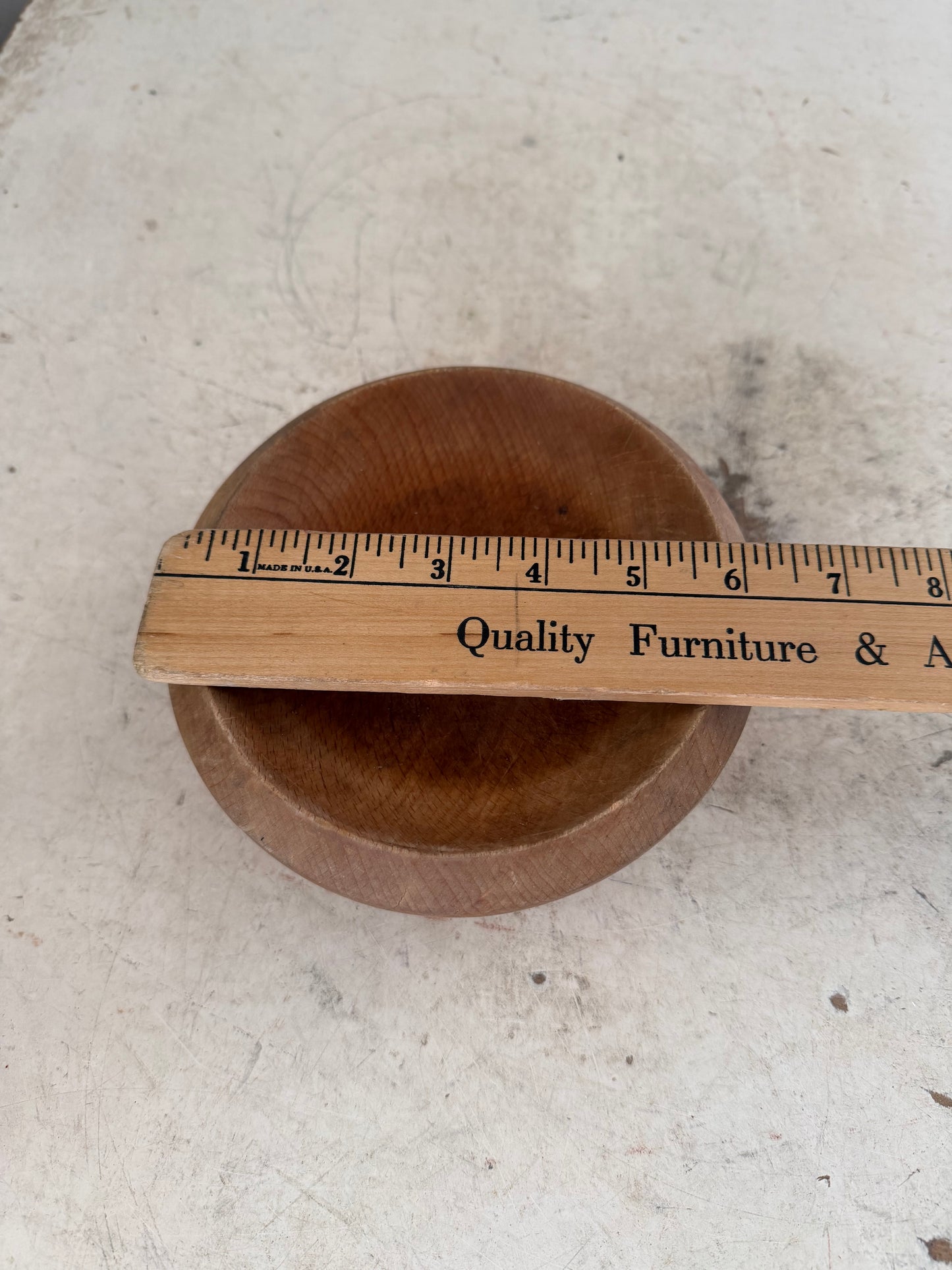 6” Wood serving bowl