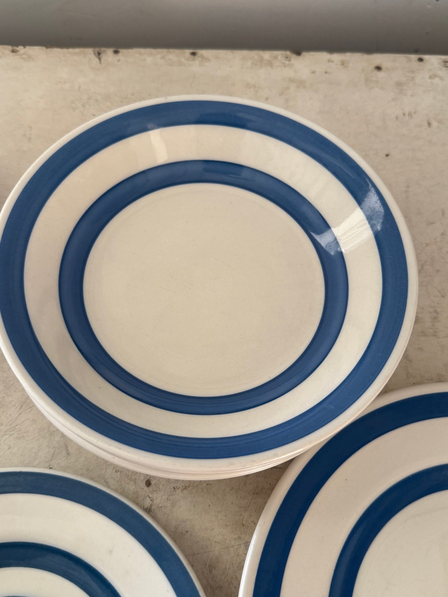 Chefware Cornishware Style Plate and bowl sold individually