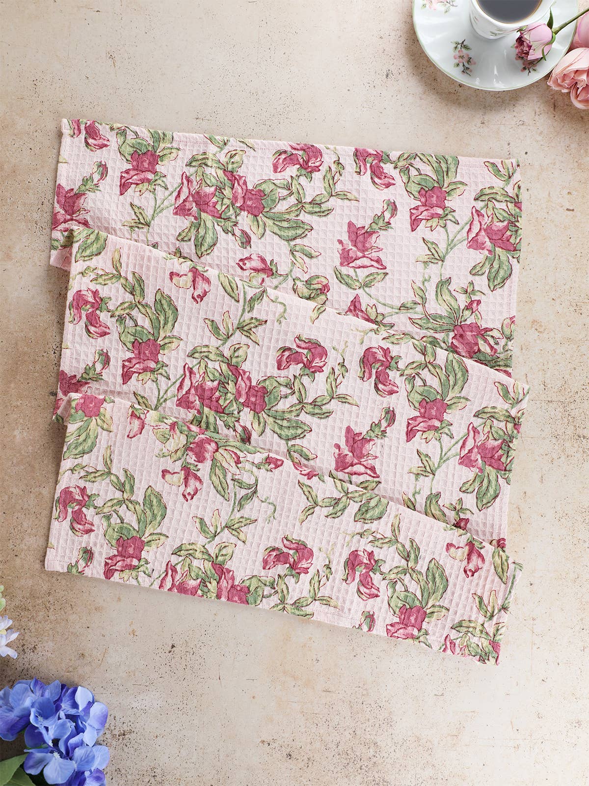 April CornellSweet Pea Ruffle Tea Towel sold Individually