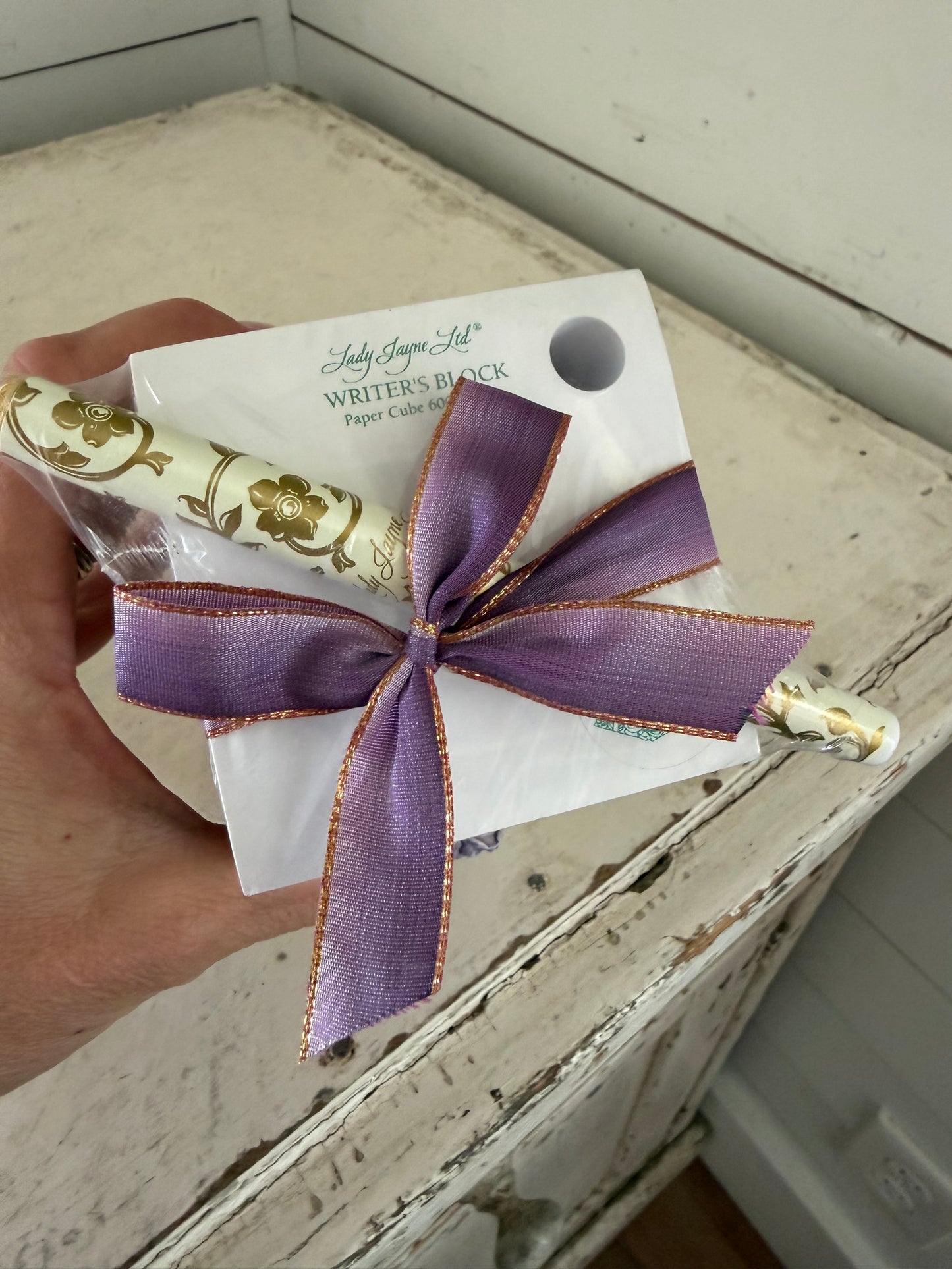 Block paper set with pen