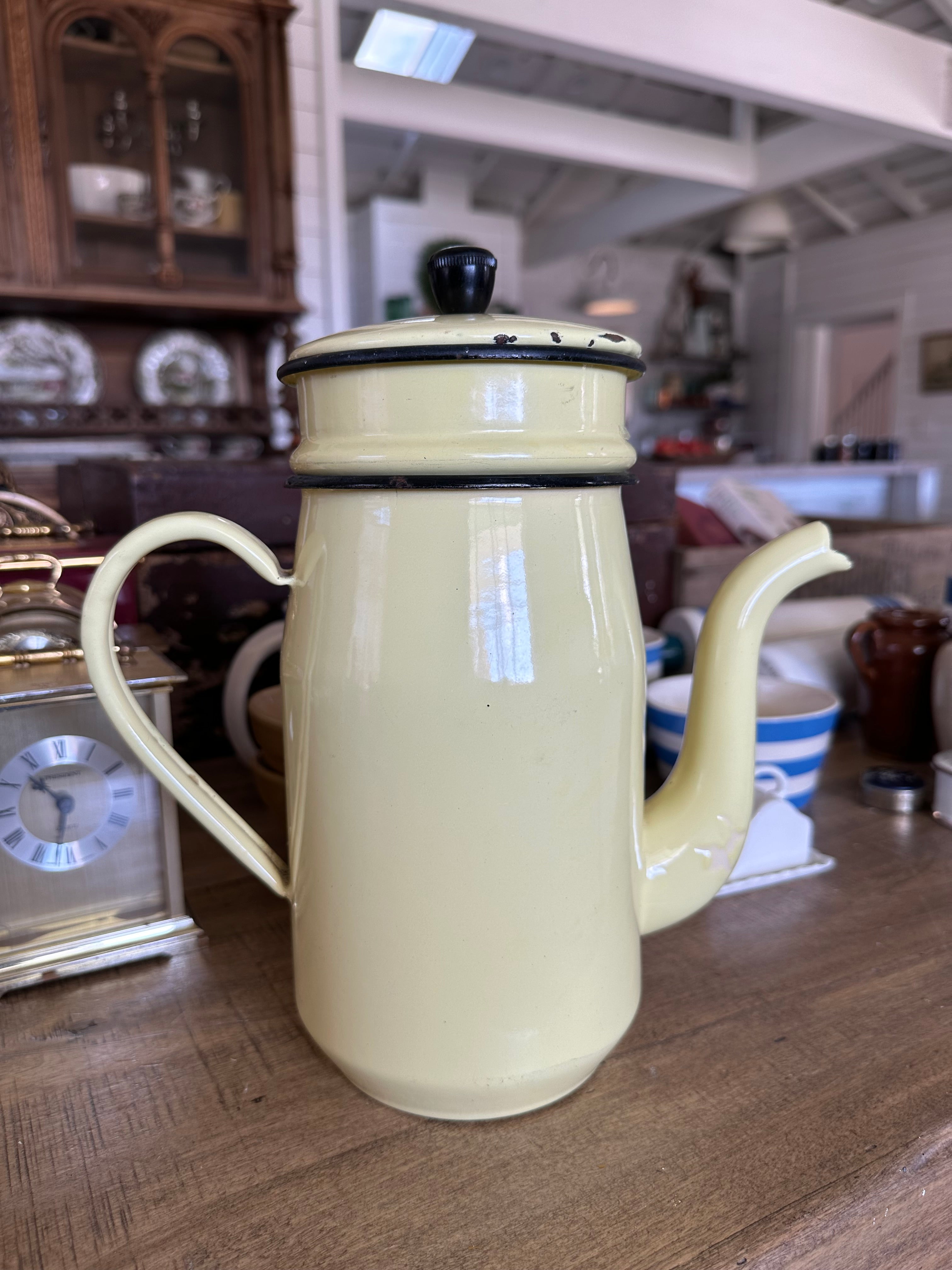 Vintage Enamel Coffee Pot