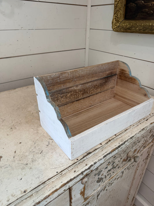 Crate with scalloped edge will get makeover