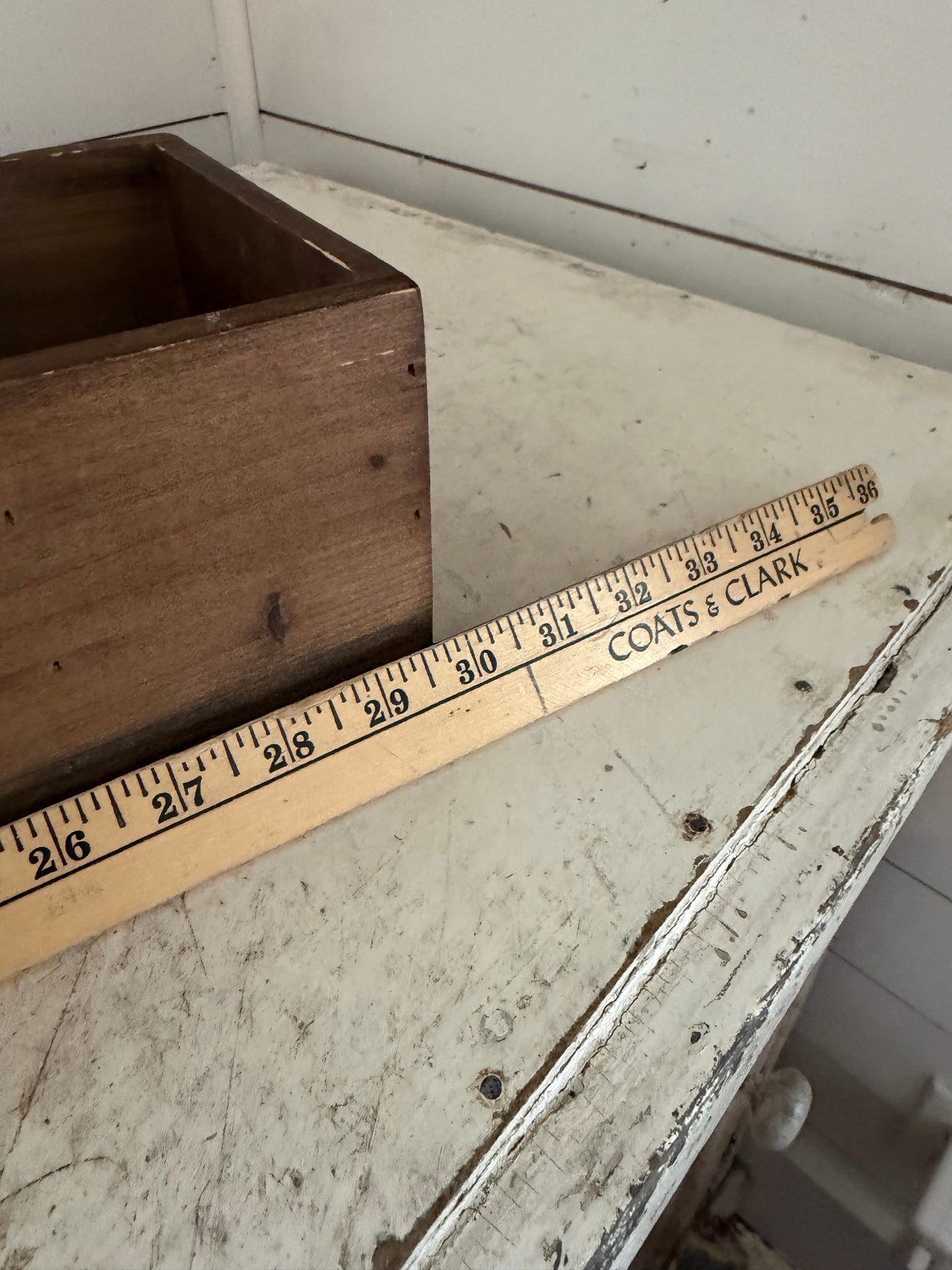 Large divided wood box will get makeover