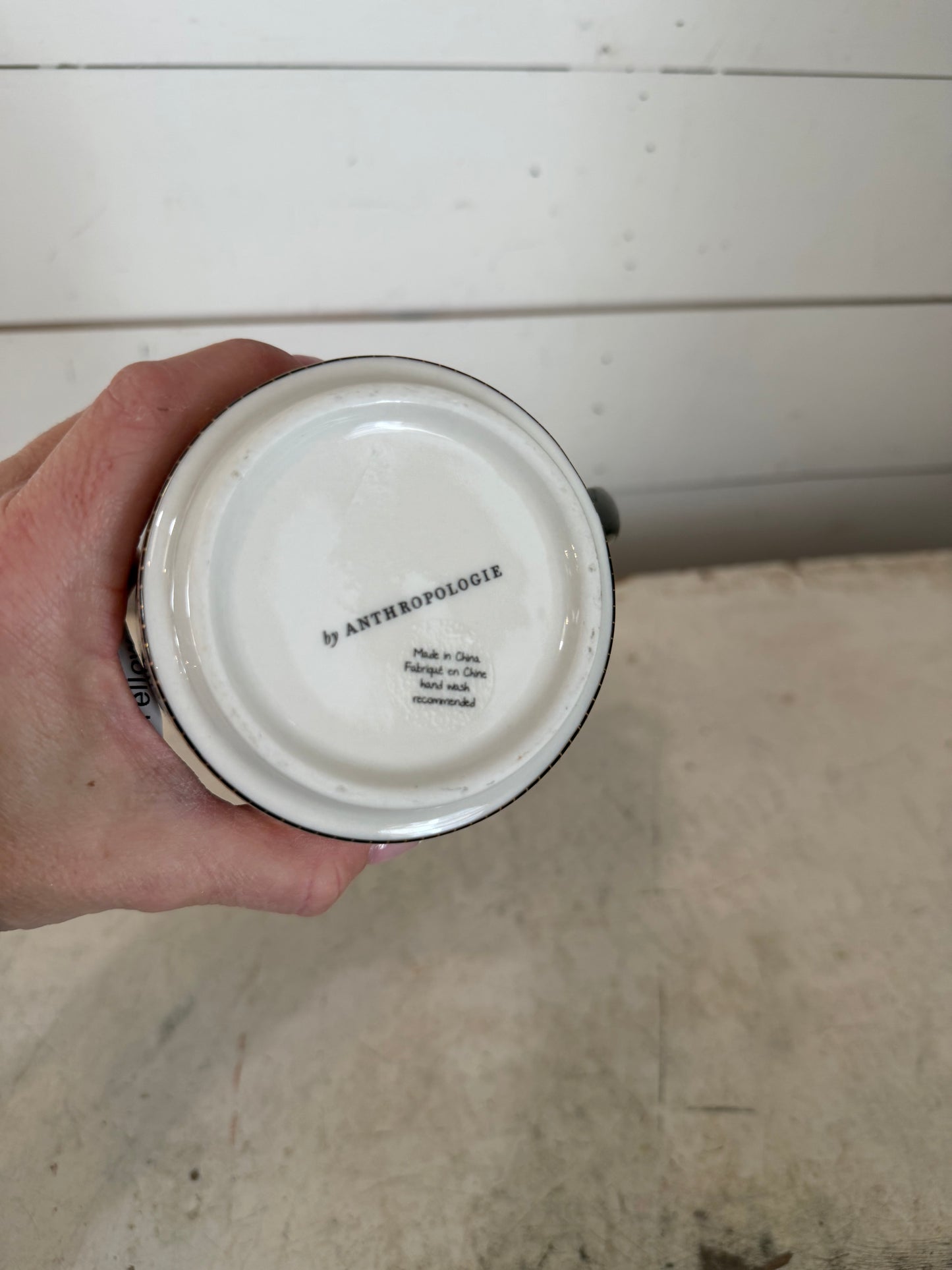 The Bistro Tile Stoneware Mug: Monogram Edition M