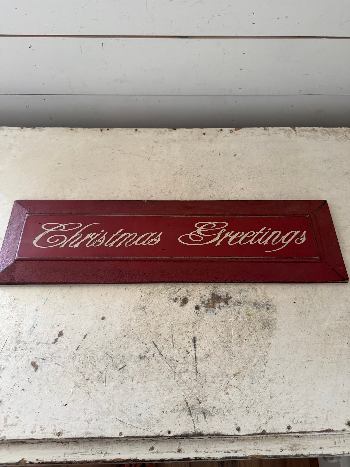 Christmas Greetings Sign - Will Get Makeover