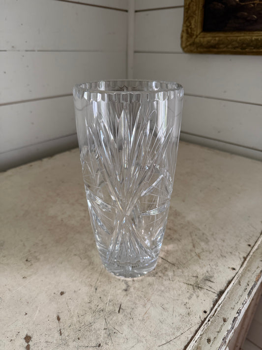 Vintage Bohemian Style Leaded Crystal Vase