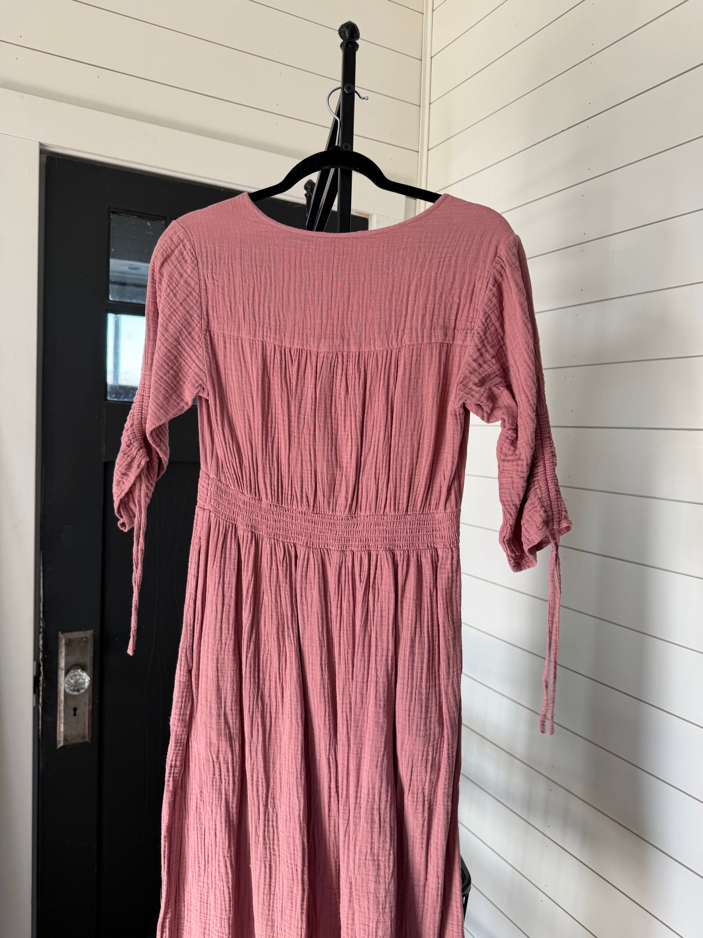 Pink Gausy Dress with Pockets Downeast Small