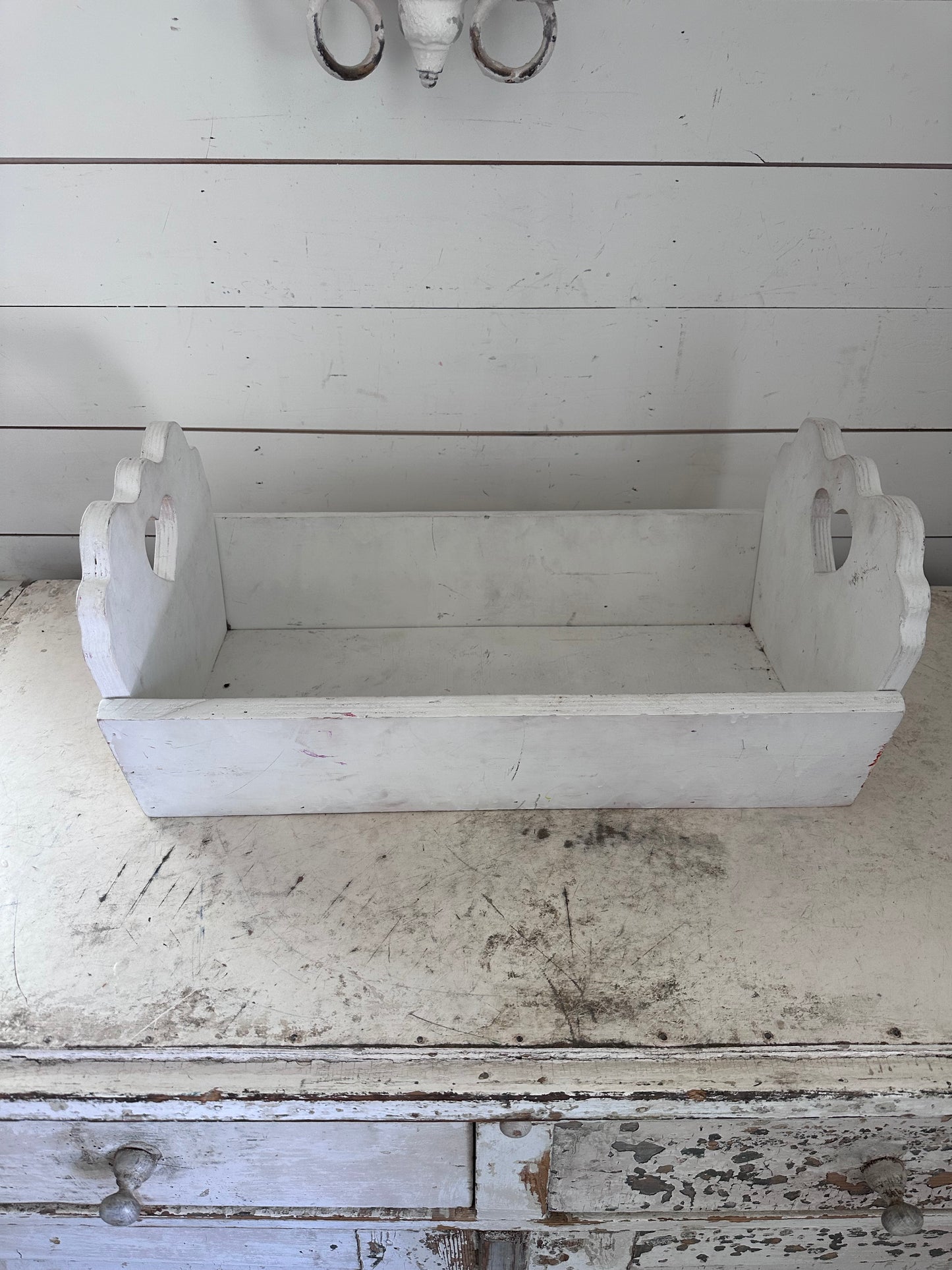 Wooden box, hearts will be cut off and box painted