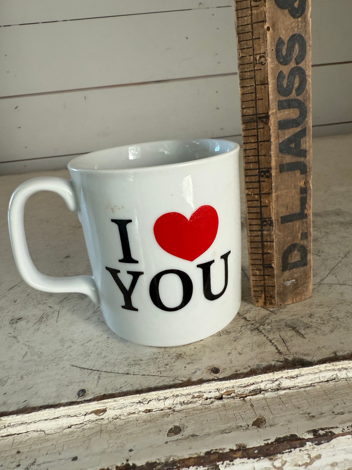 I love you ceramic heart mug