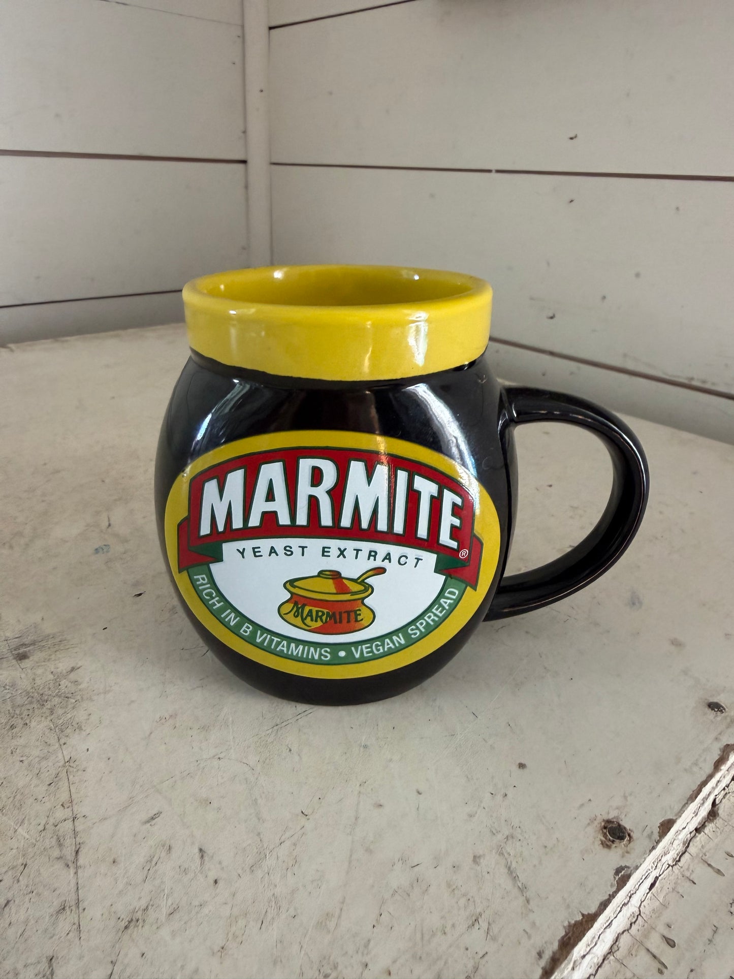 Marmite Ceramic Brown/Yellow Mug Advertising Collectable