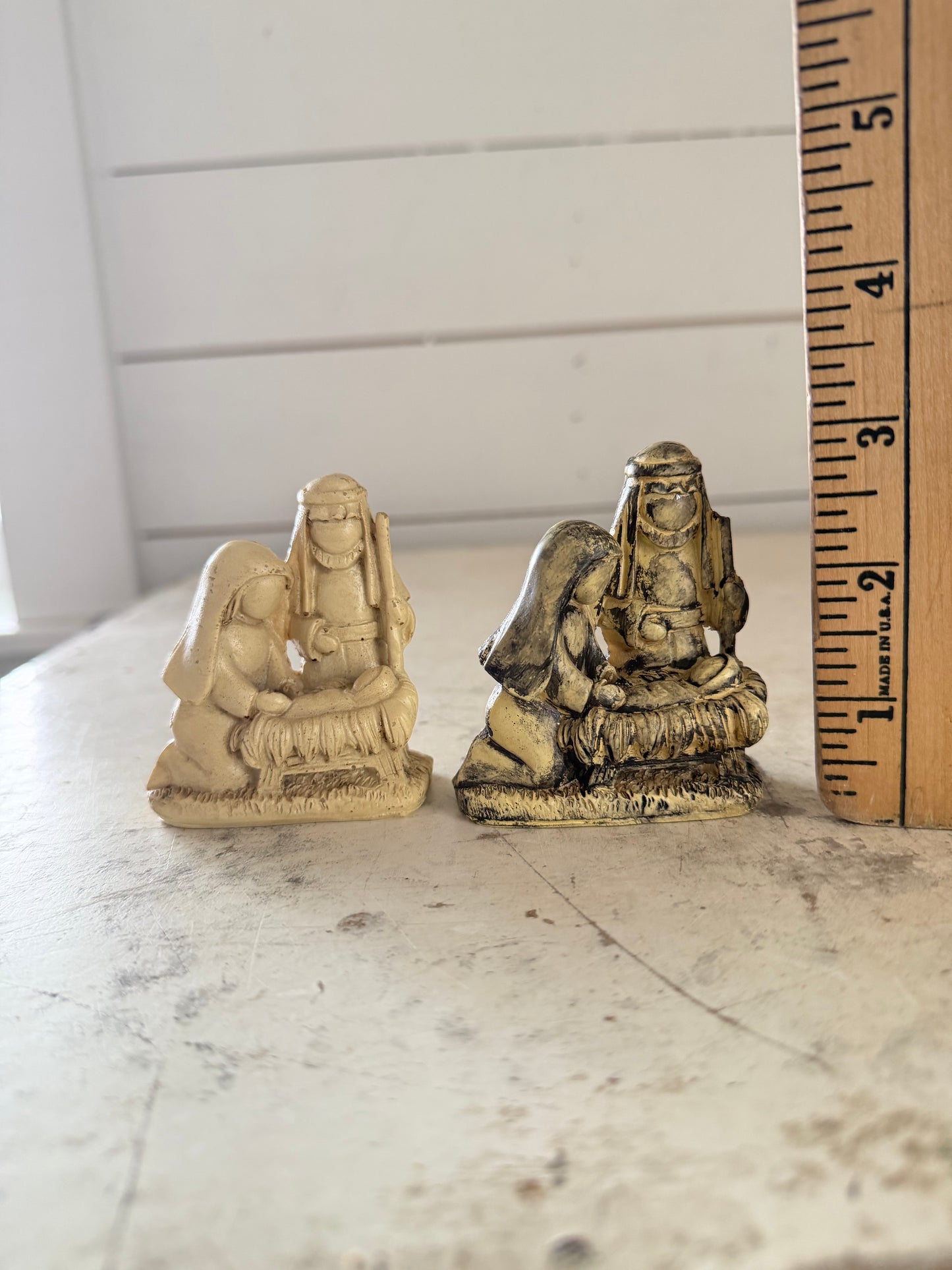 Vintage Resin Mini Nativity - Will get makeover - SOLD INDIVIDUALLY