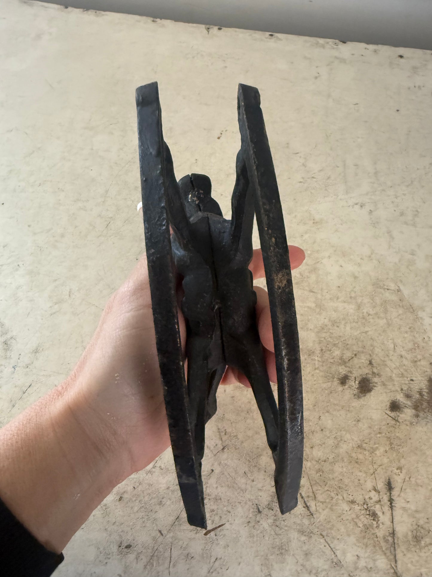 ANTIQUE CAST IRON ROCKING HORSE TOY