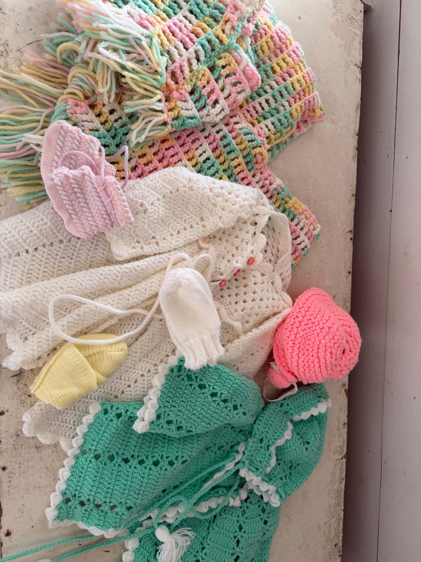 Set of Hand Crochet Baby Clothes