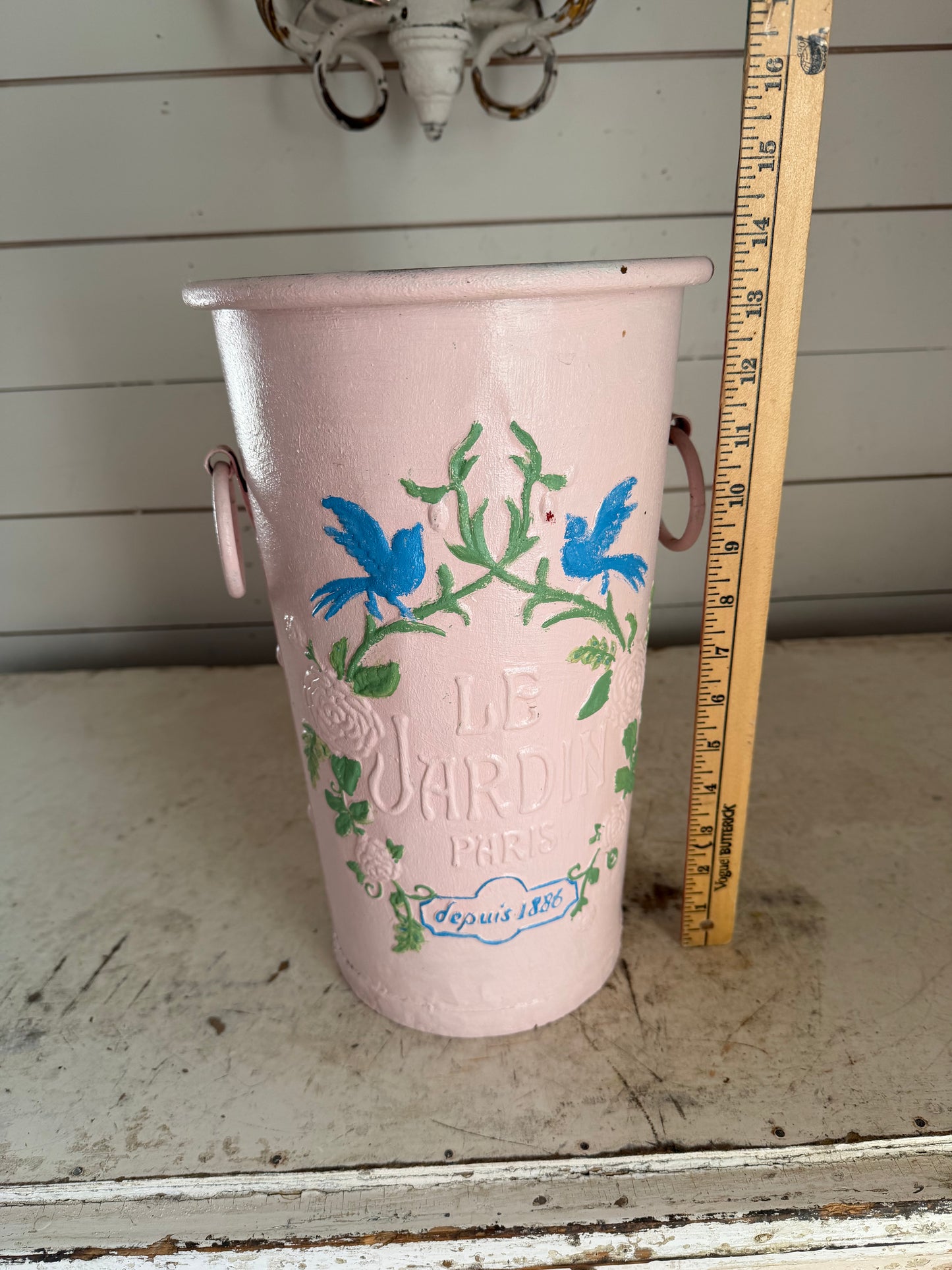Le Jardin Paris Painted Flower Bucket - Will Get Makeover