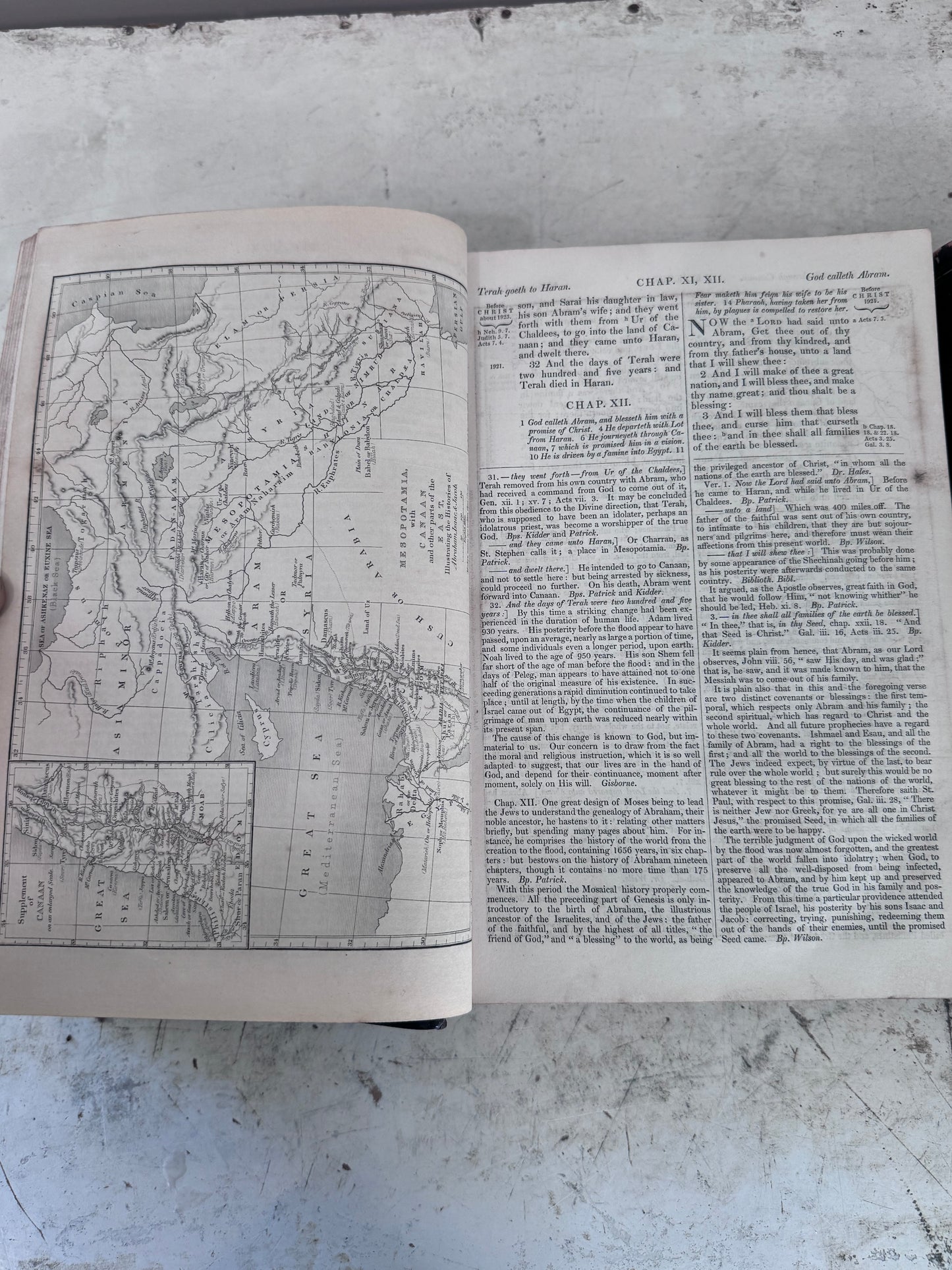 The Holy Bible 3 Vol 1839 D'Oyly & Mant Large Quartos Leather Hand-Colored