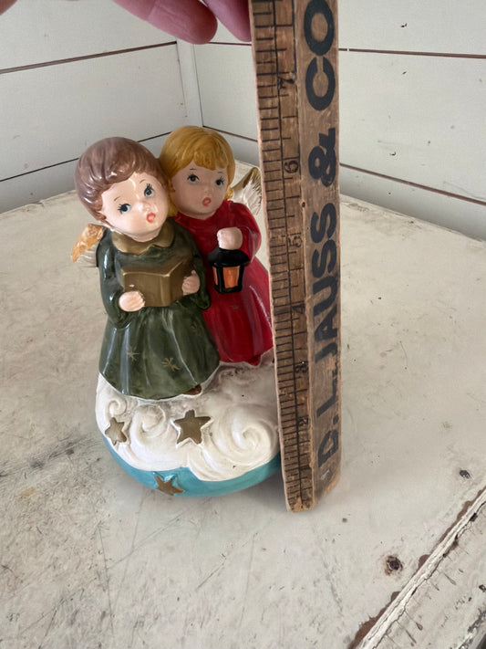 Vintage Christmas Sankyo Musical Revolving Angel Figurine