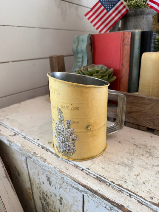 Bromwells Measuring Sifter - hand painted for decor