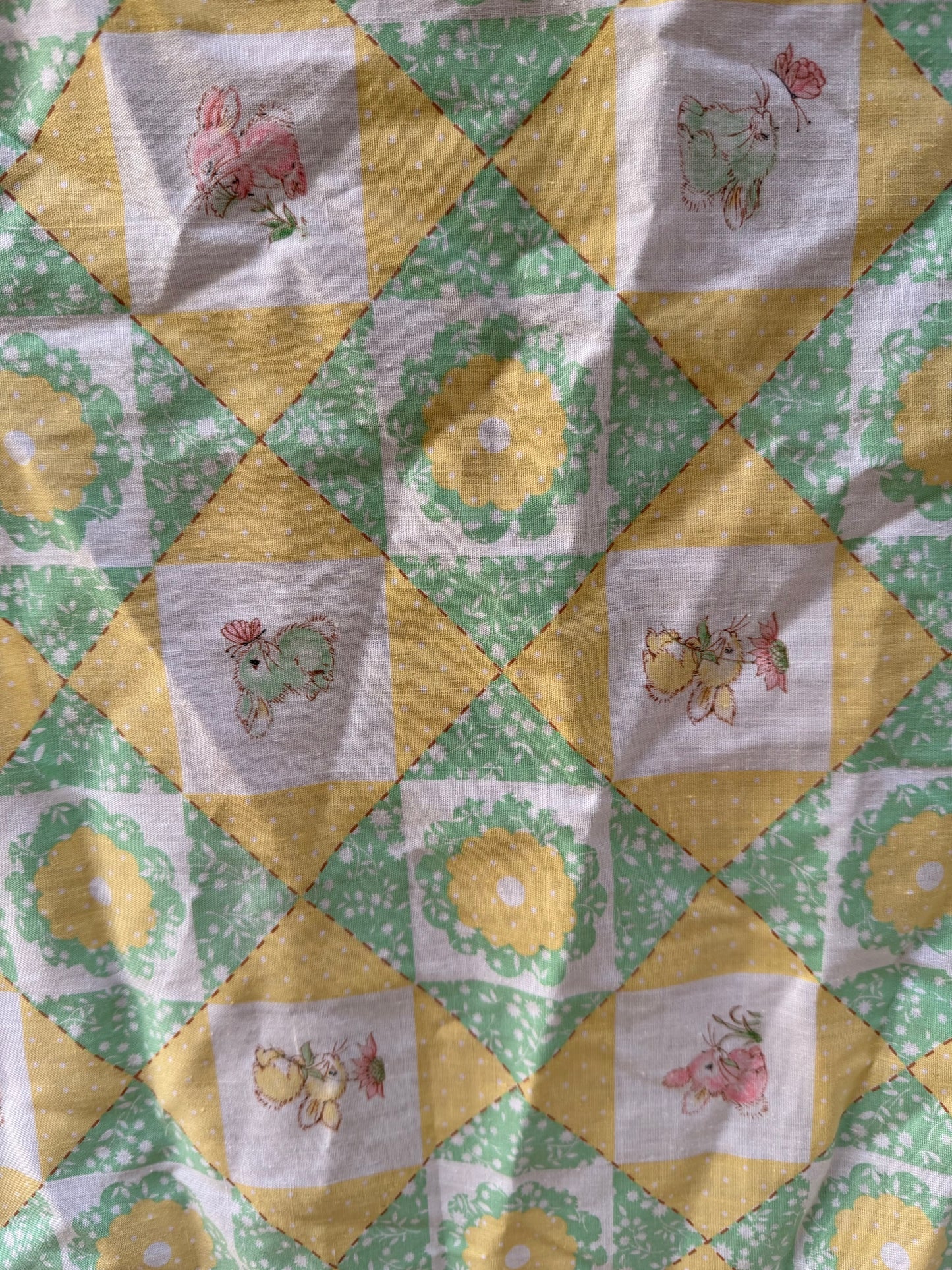 1 yard Sunbonnet Sue and Overall Sam Wedding ring patterned fabric