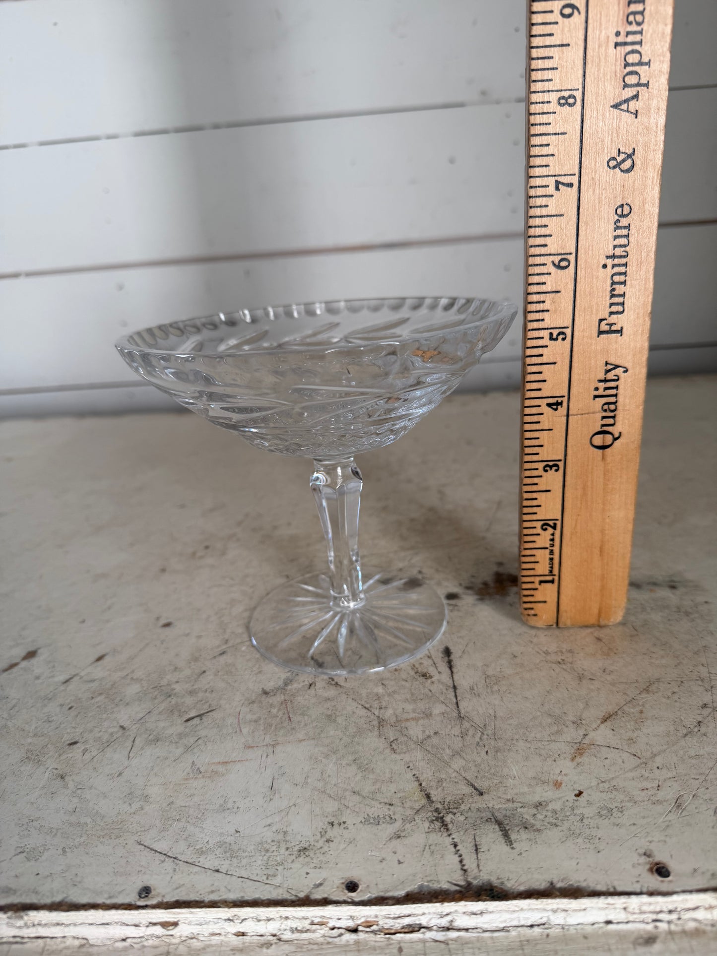 Vintage Crystal Pedestal Compote Bowl