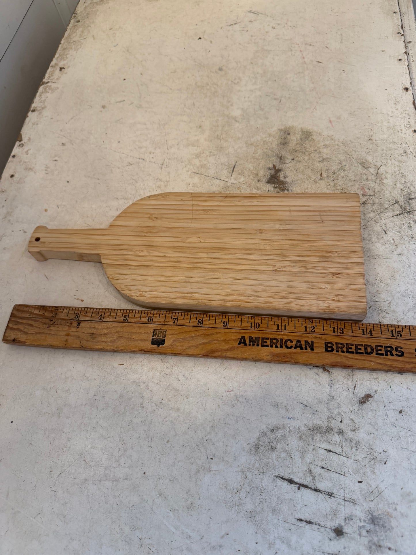 Bamboo cutting board - hand painted food safe on back