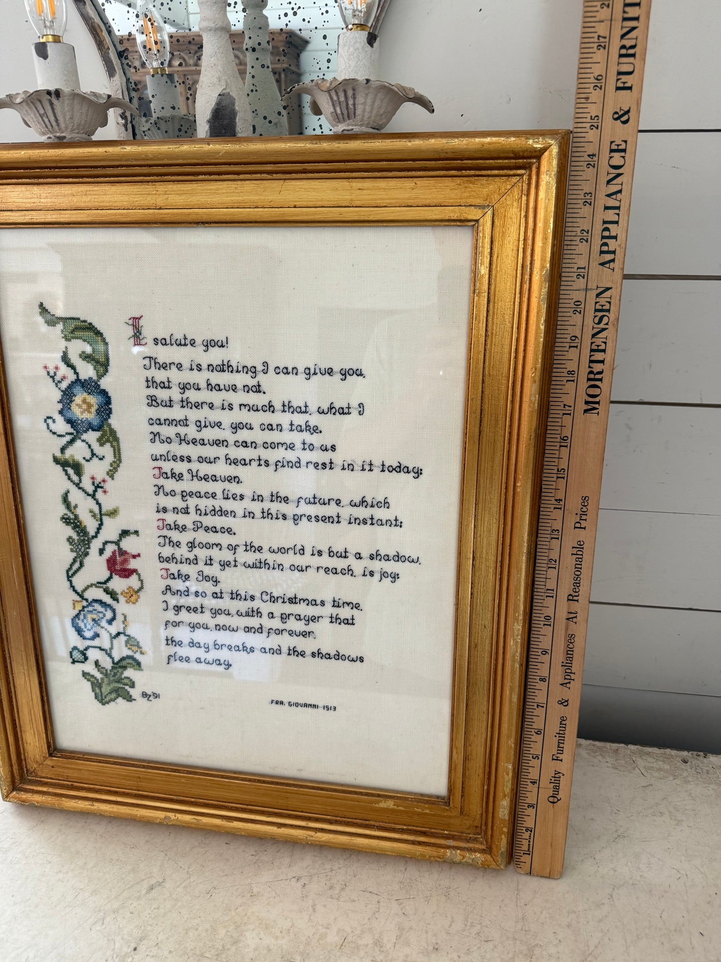 Large Wood gold colored frame will get new art