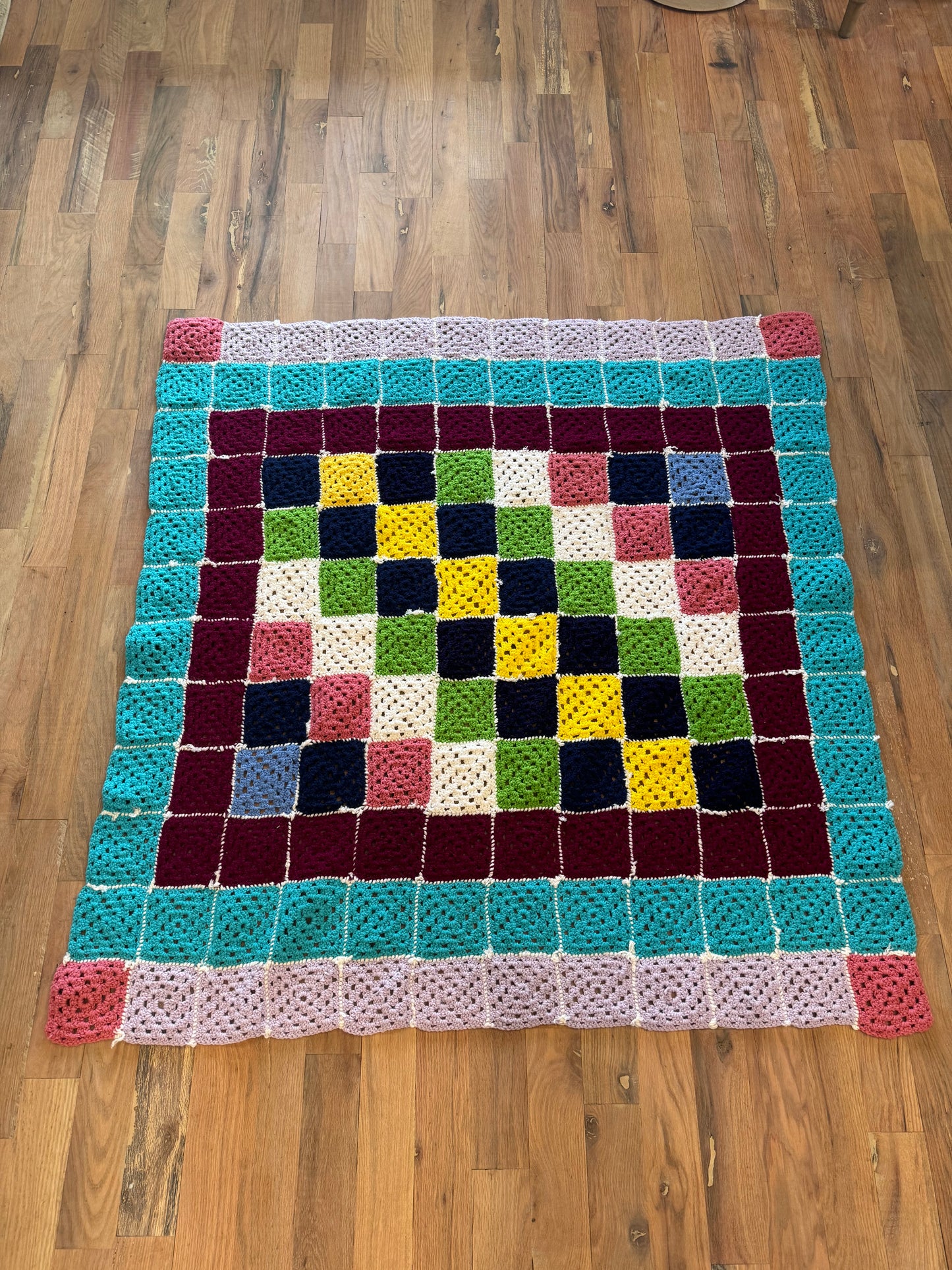 Granny Squares Afghan Lap blanket