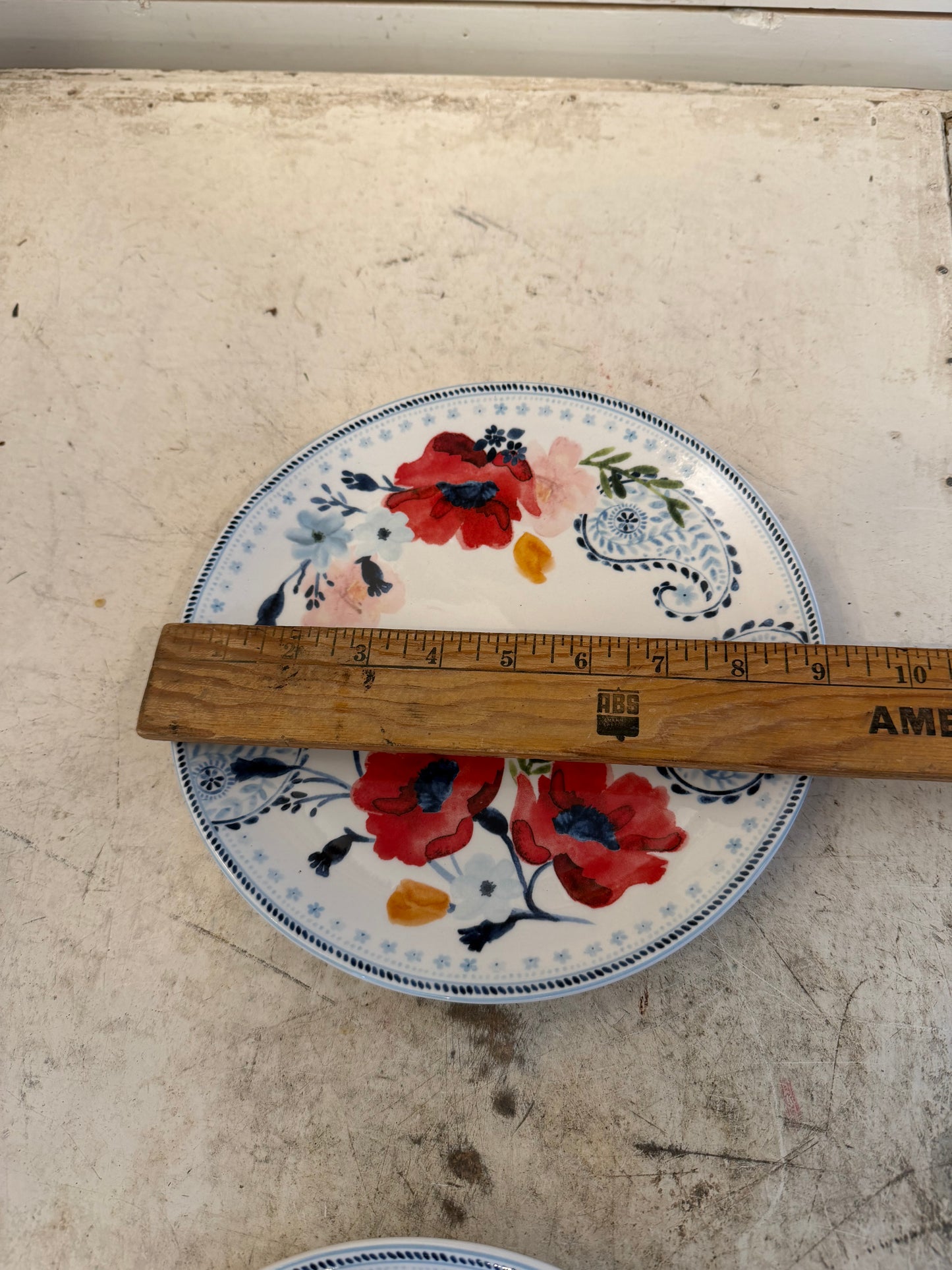 Floral paisley and poppy plates sold individually Dolly Parton