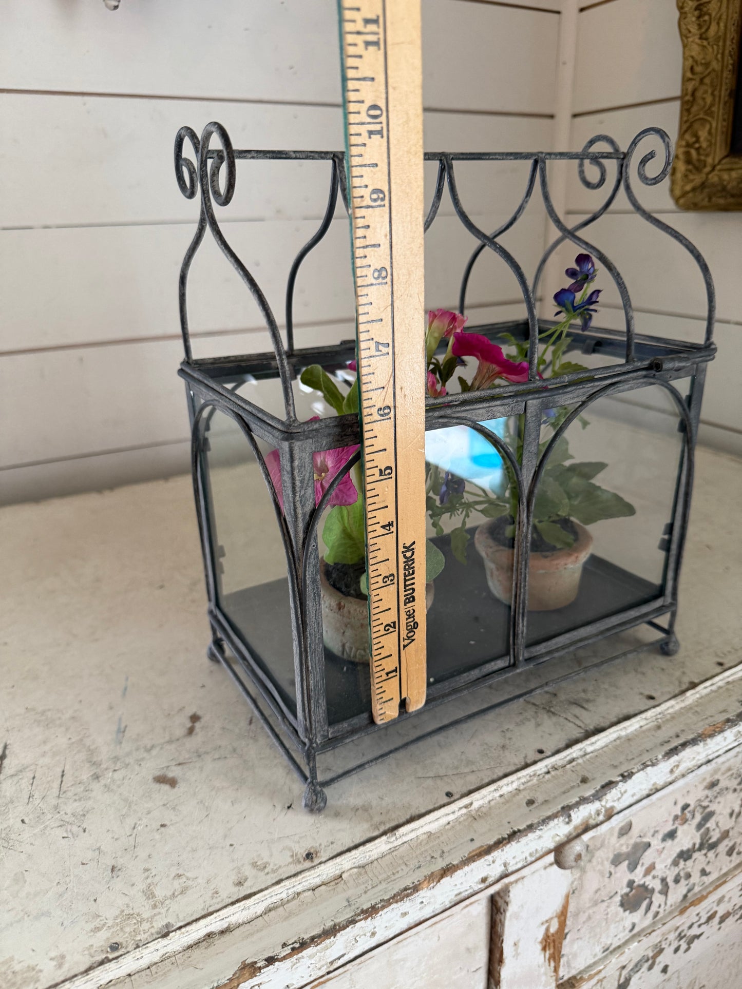Terrarium with flowers