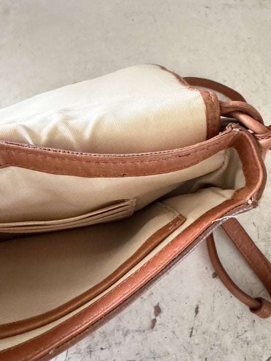 Lucky Leather Light Brown Crossbody Bag