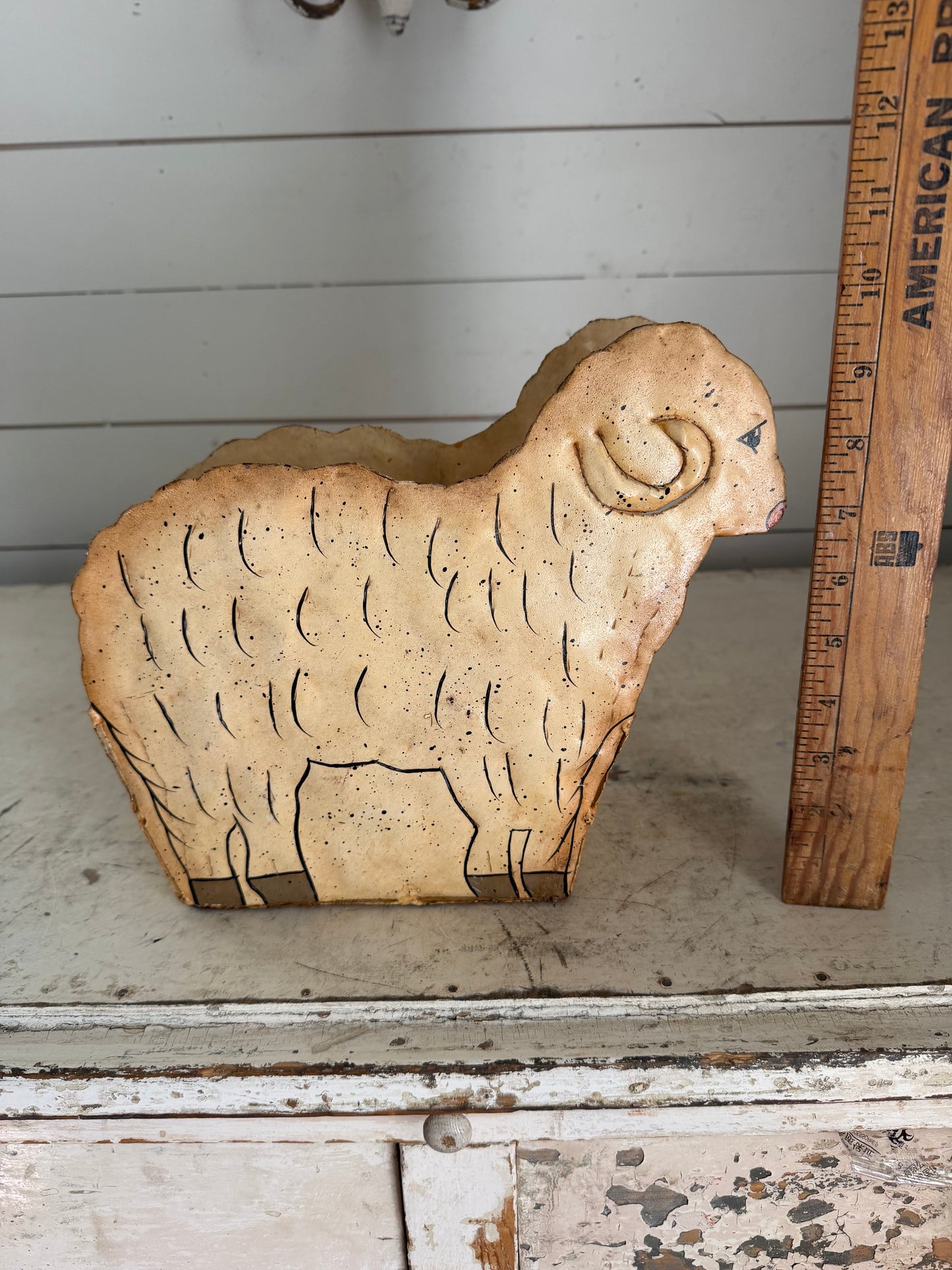 Pressed Tin Sheep Planter - Double Sided