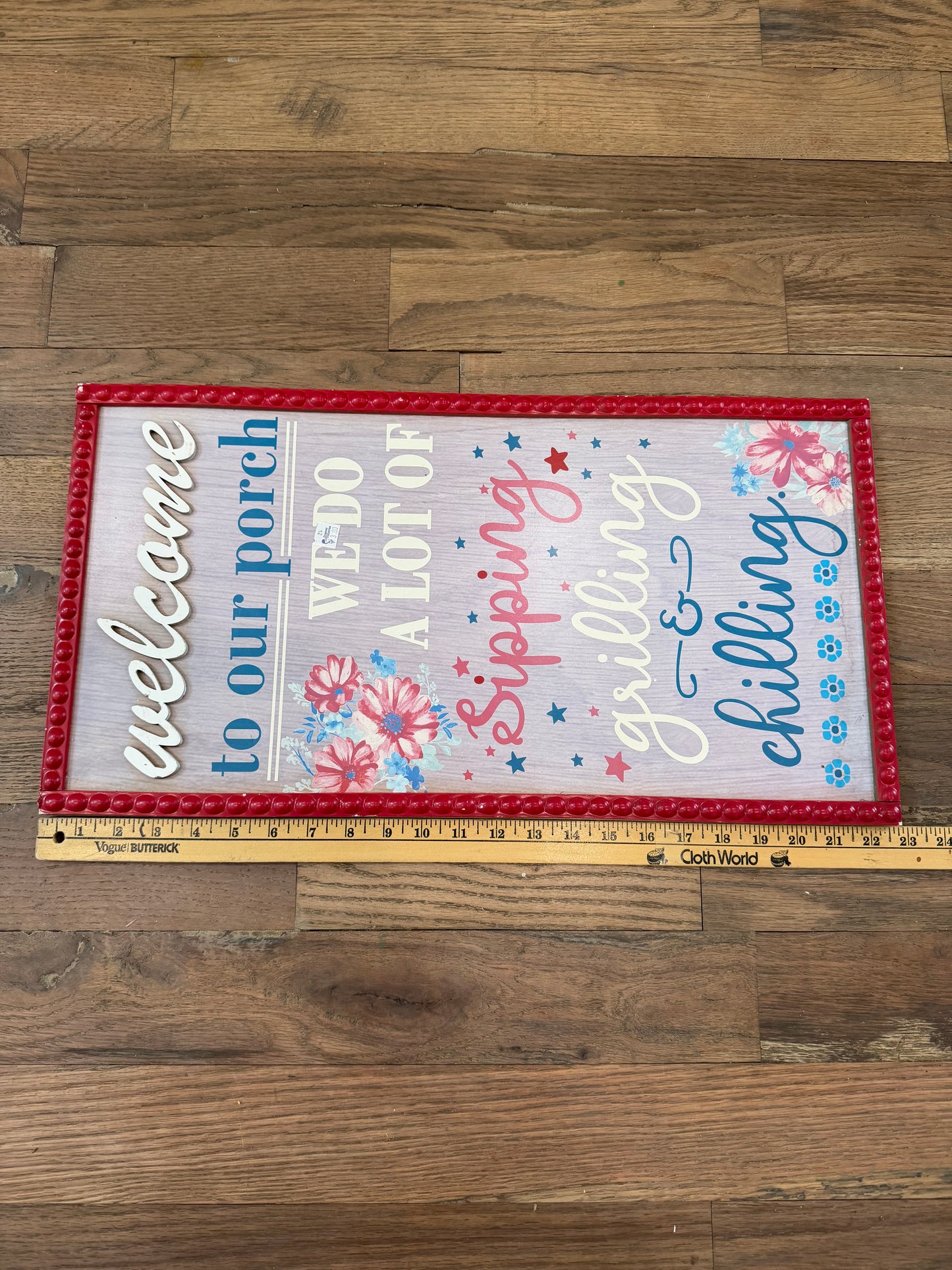 Large Sign With Beaded Trim Will Get Makeover