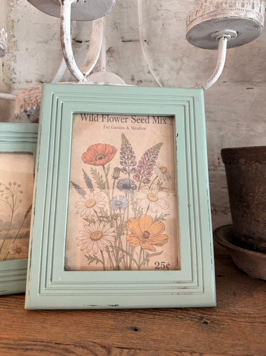 Hand Painted 9” wood Frame Sold Individually