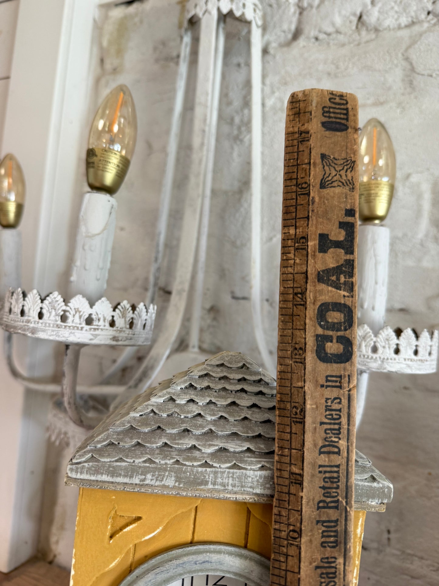 House Clock hand painted