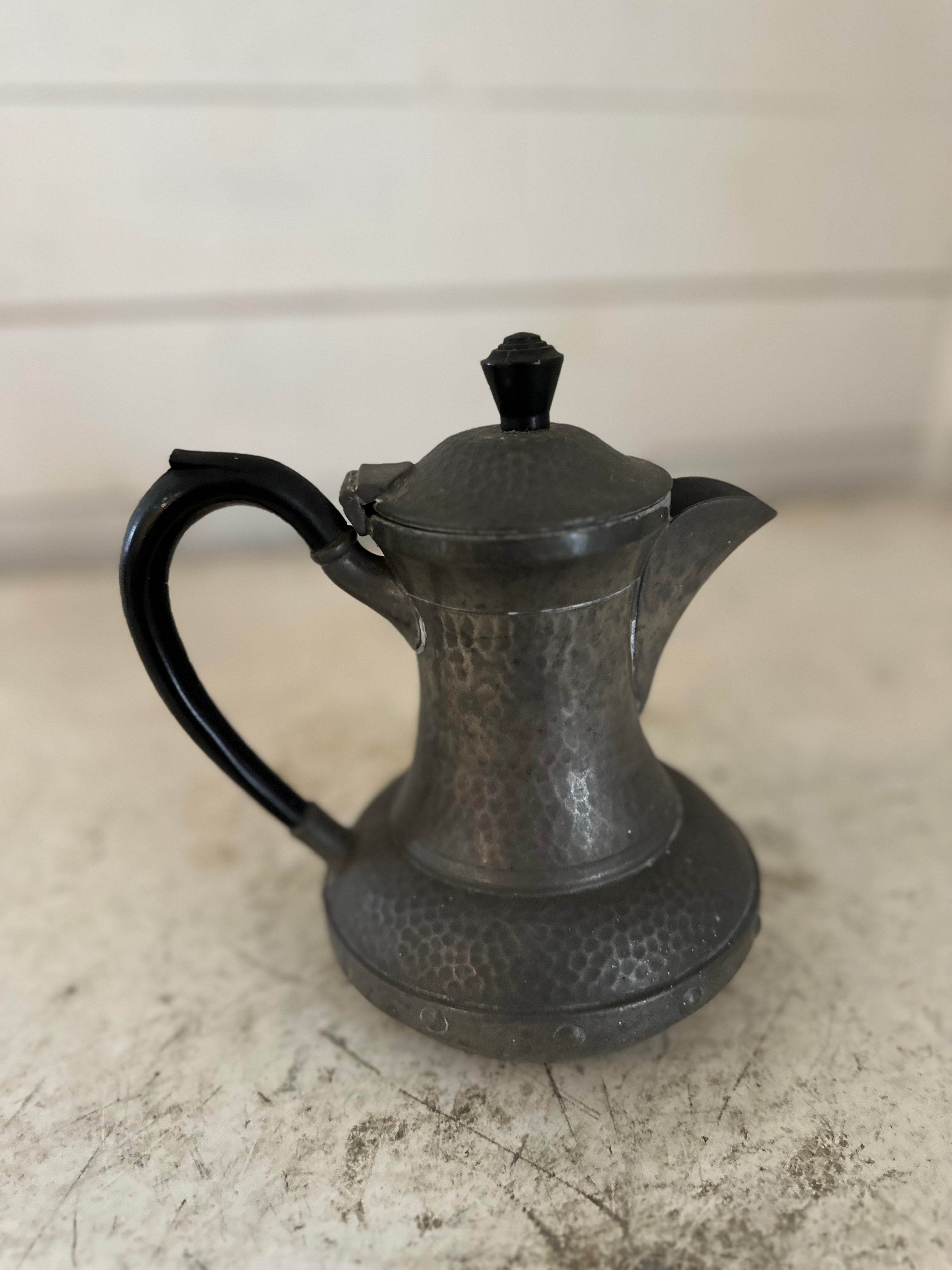 Antique English Sheffield Craftsman Pewter Coffee Pot