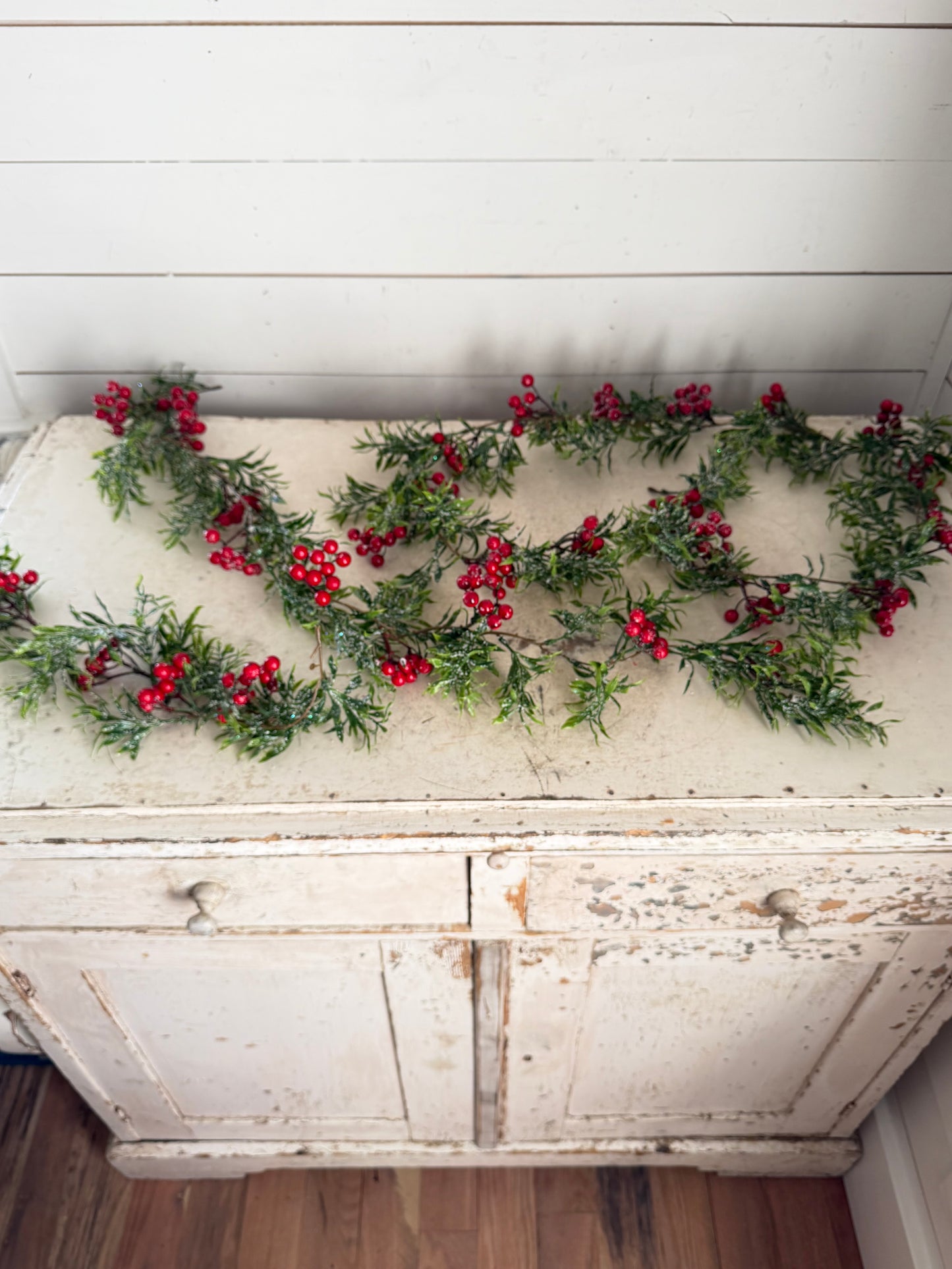 Berry Wreath Garland separate segments approximately 9 feet long