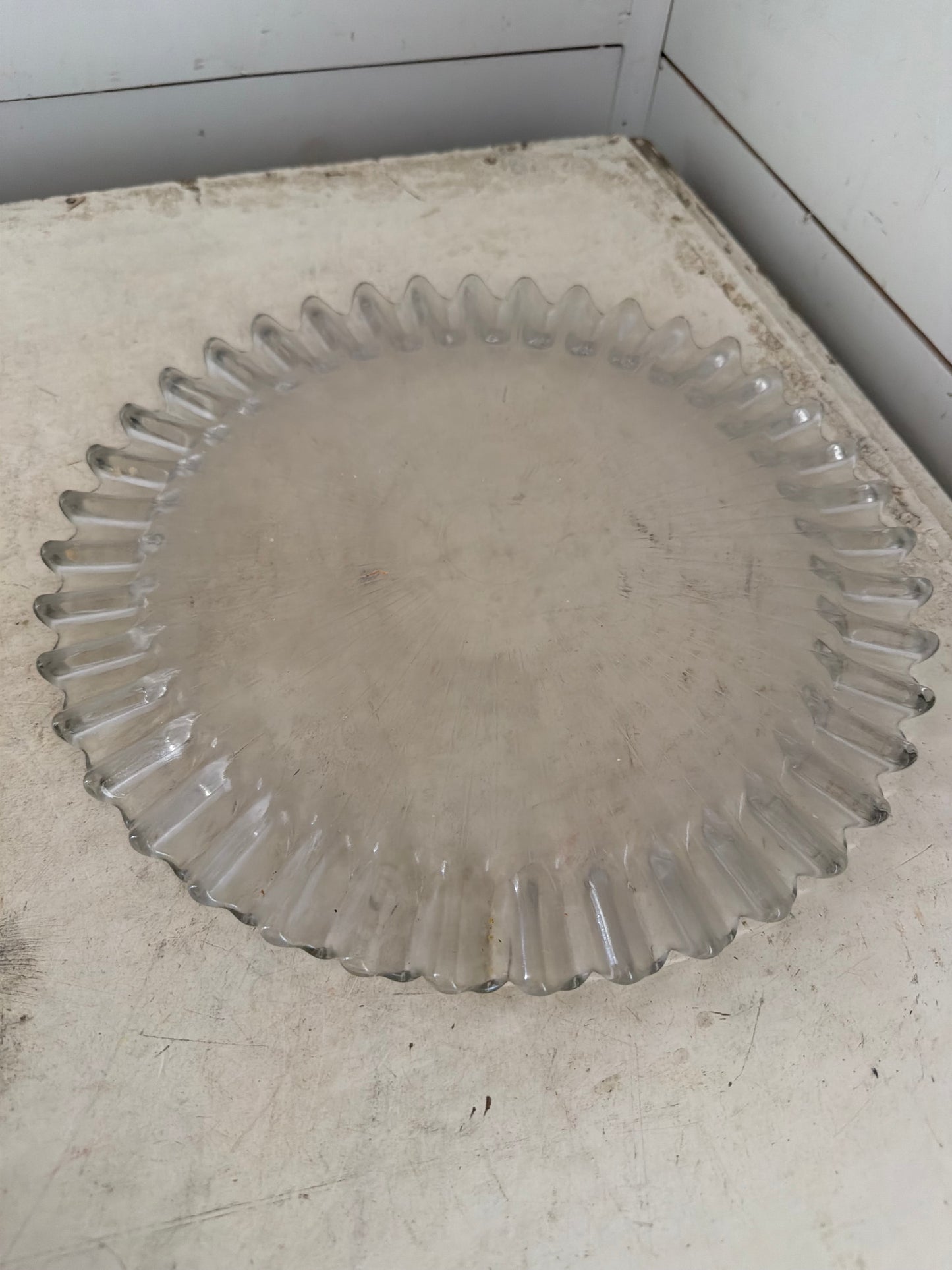 Vintage Ruffle Edged Cake Plate