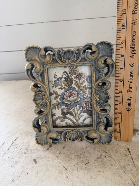 Ornate Frame With Floral Swag Print