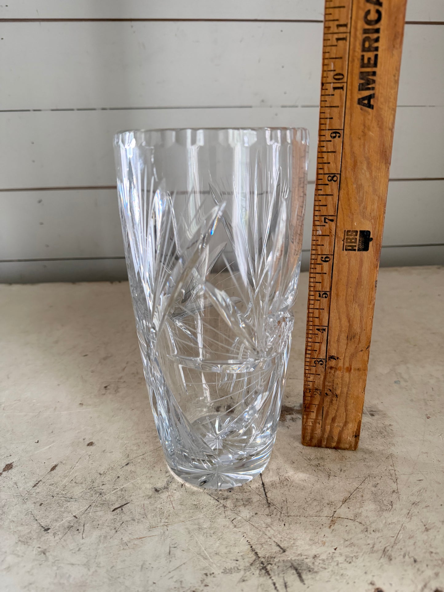 Vintage Bohemian Style Leaded Crystal Vase