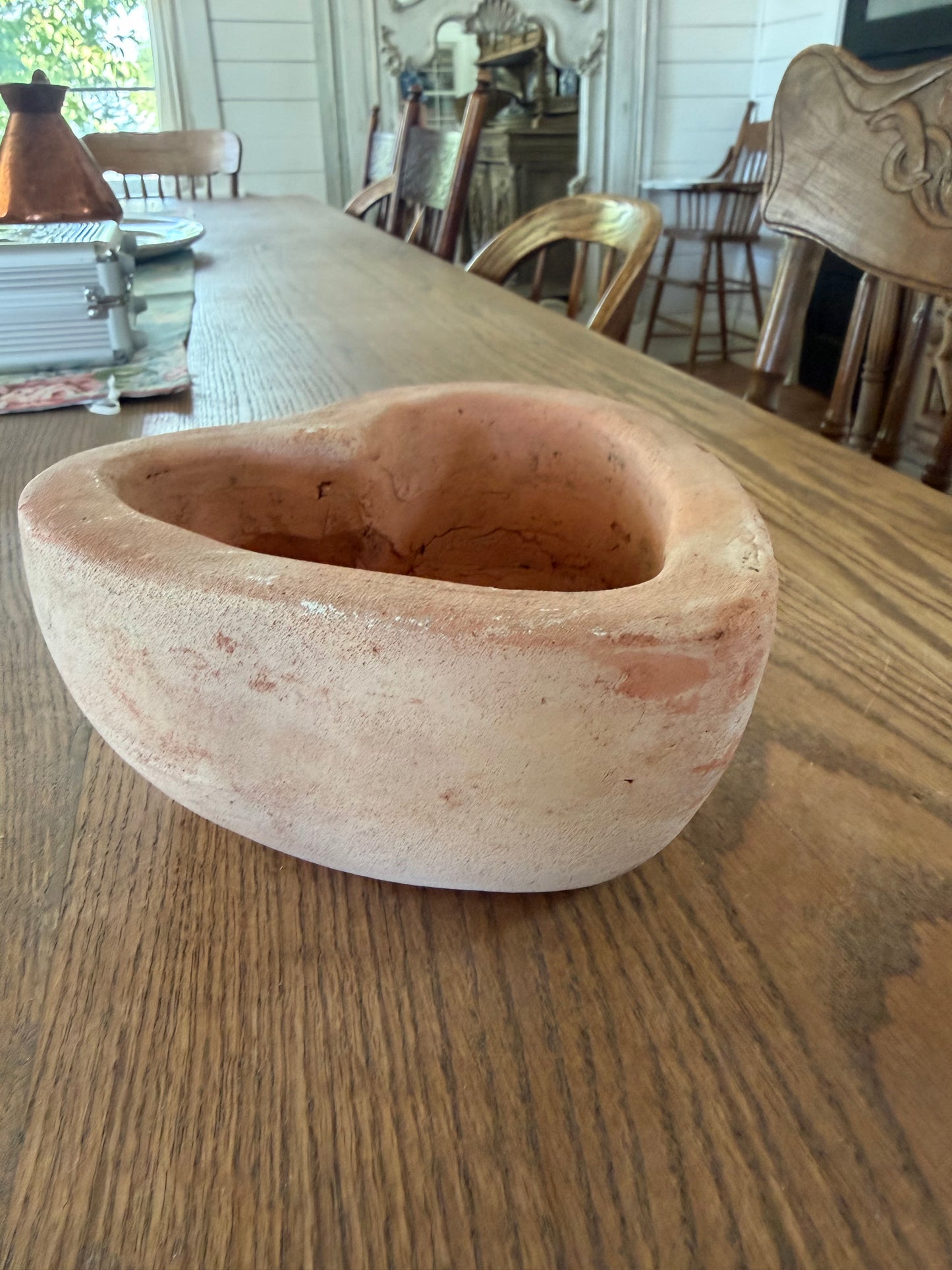 Heart shaped terra-cotta planter