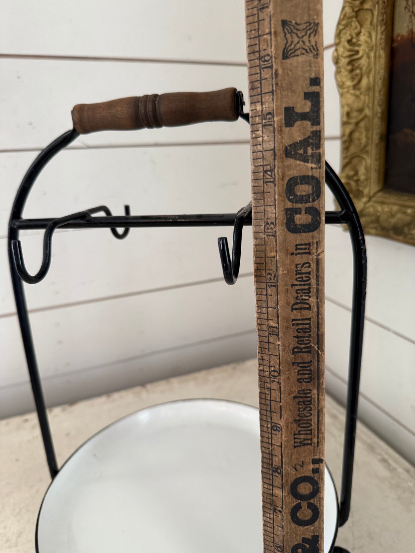 Coffee/Cocoa Stand Tray with Hooks Greenery not included