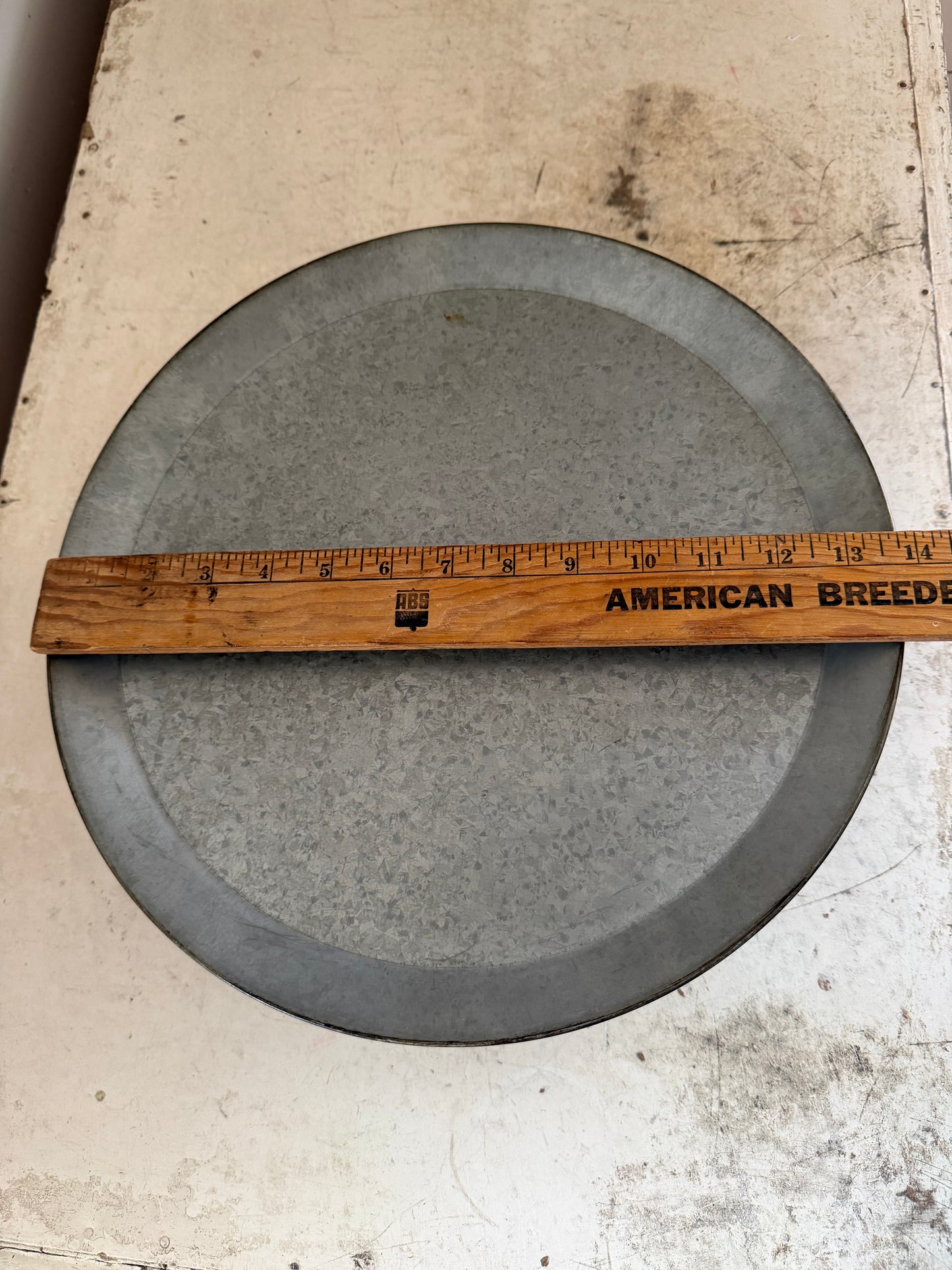 Round Galvanized Metal Cake Stand