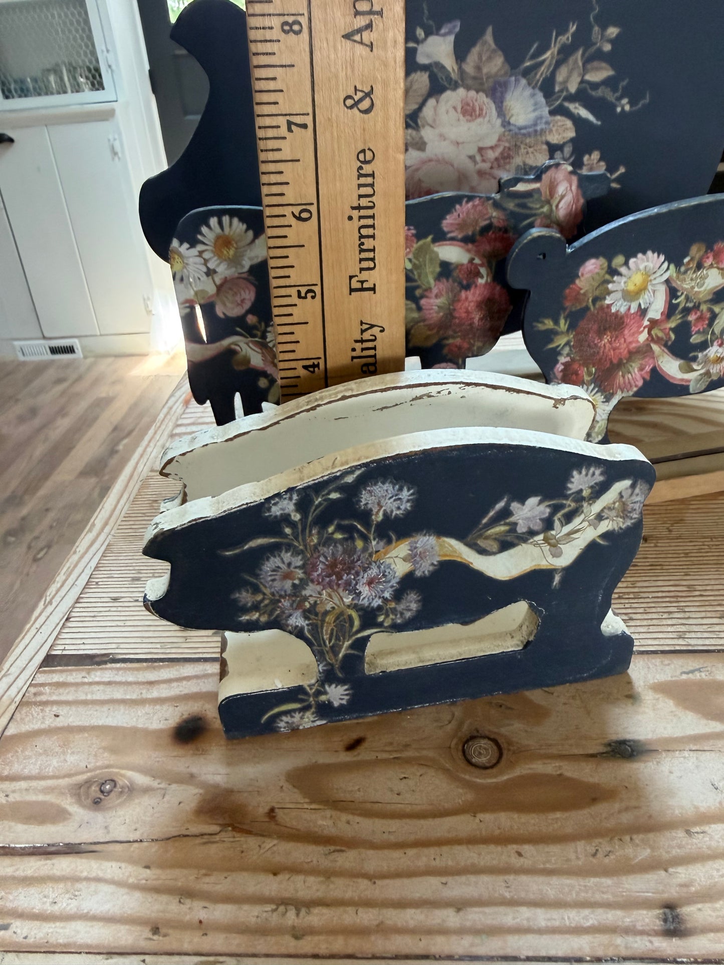 Hand Painted Floral Farm Animals sold individually