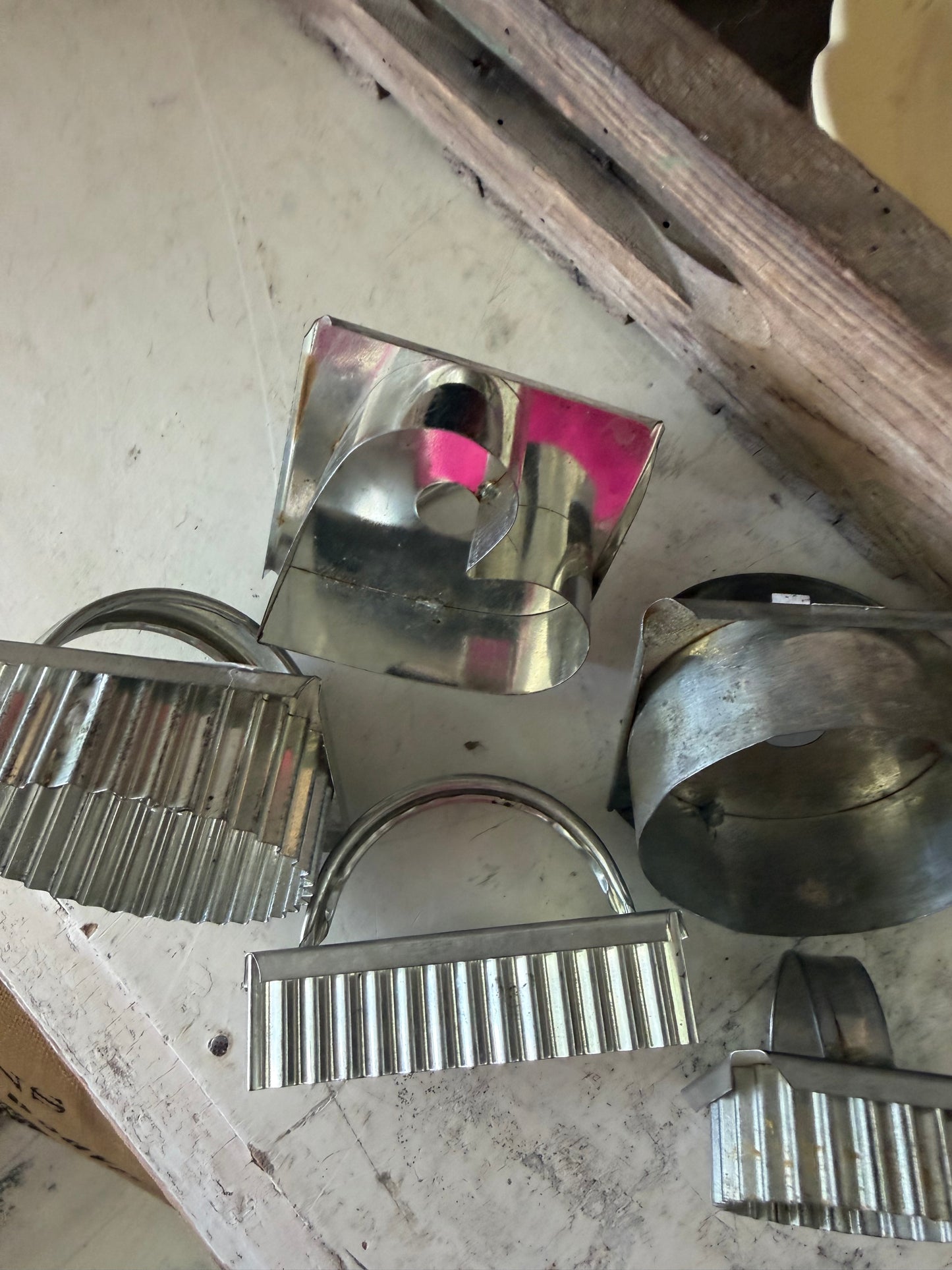vintage stainless steel cookie and biscuit cutters