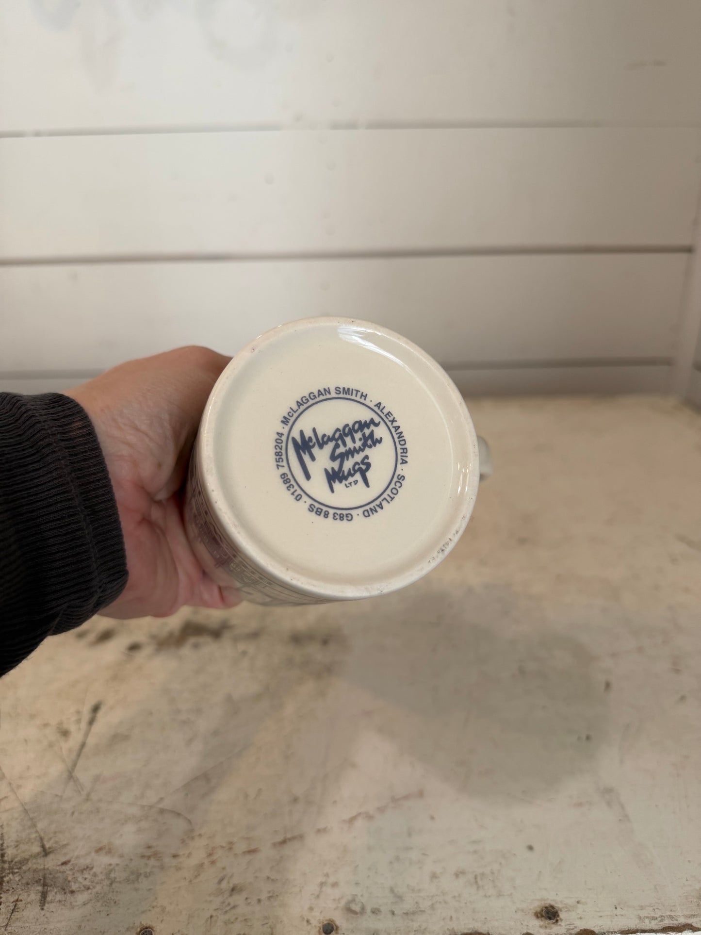 McLaggan Smith mug made in Alexandria, Scotland